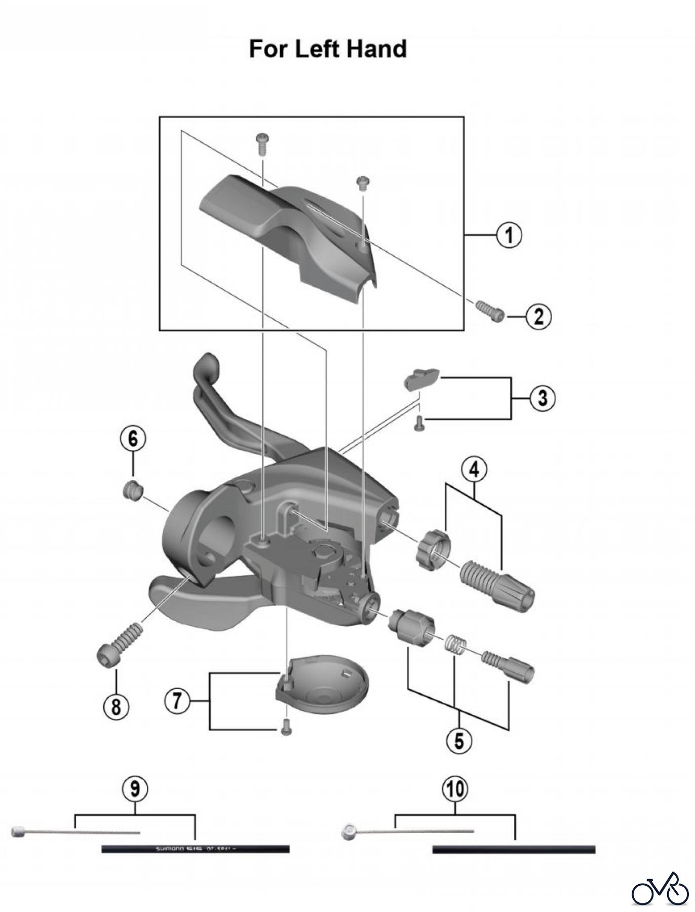  Shimano ST Rapidfire- Schaltbremshebel ST-RS203  Rapidfire Plus Lever For Left Hand