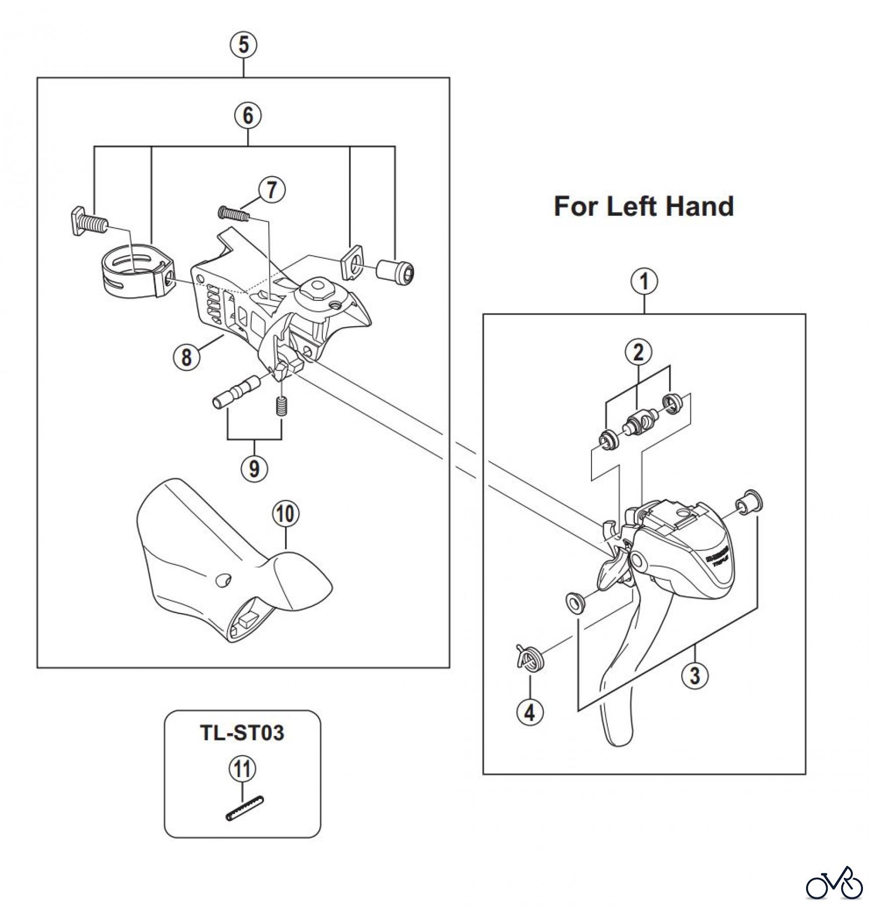 Shimano ST Rapidfire- Schaltbremshebel ST-A073 SHIMANO TOURNEY Dual Control Lever