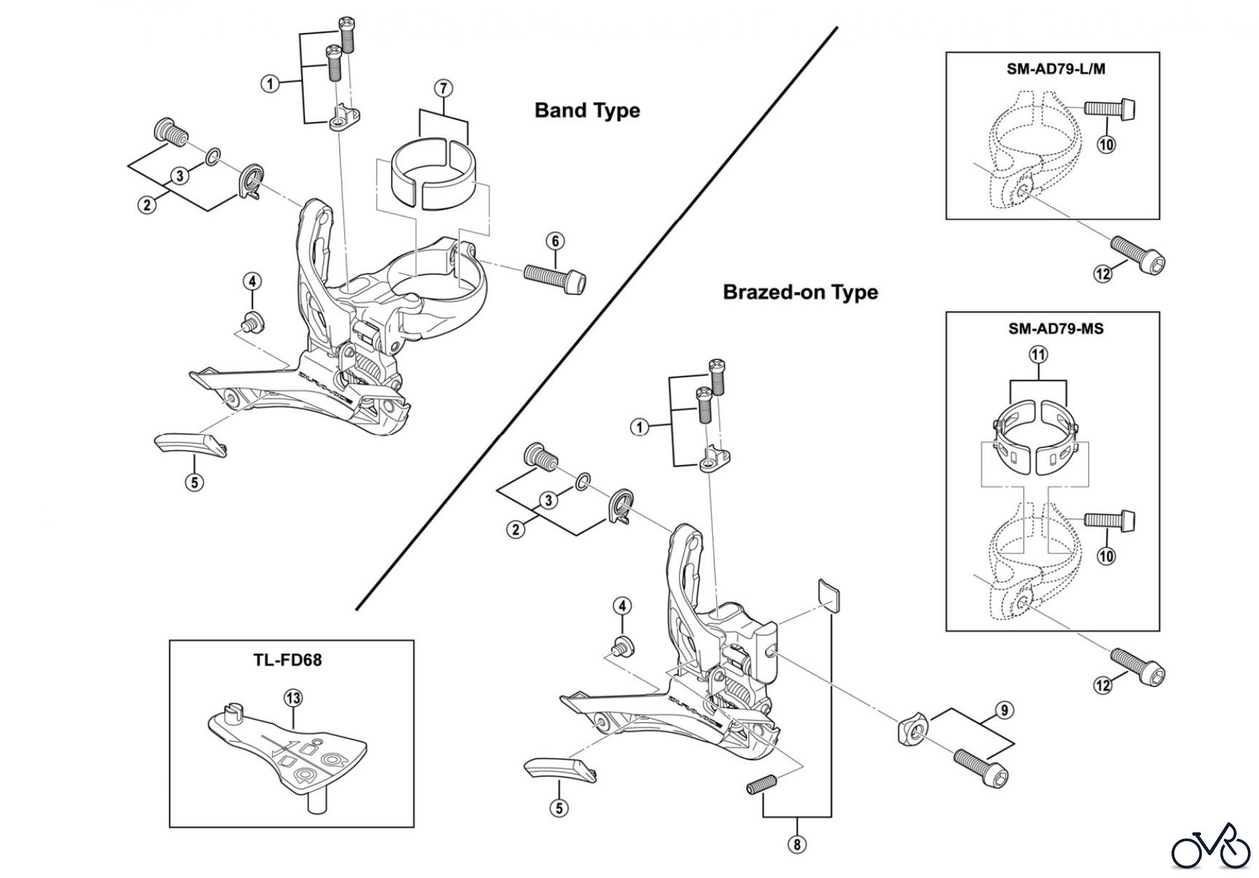  Shimano FD Front Derailleur - Umwerfer FD-9000 (-3326C)  DURA-ACE Front Derailleur