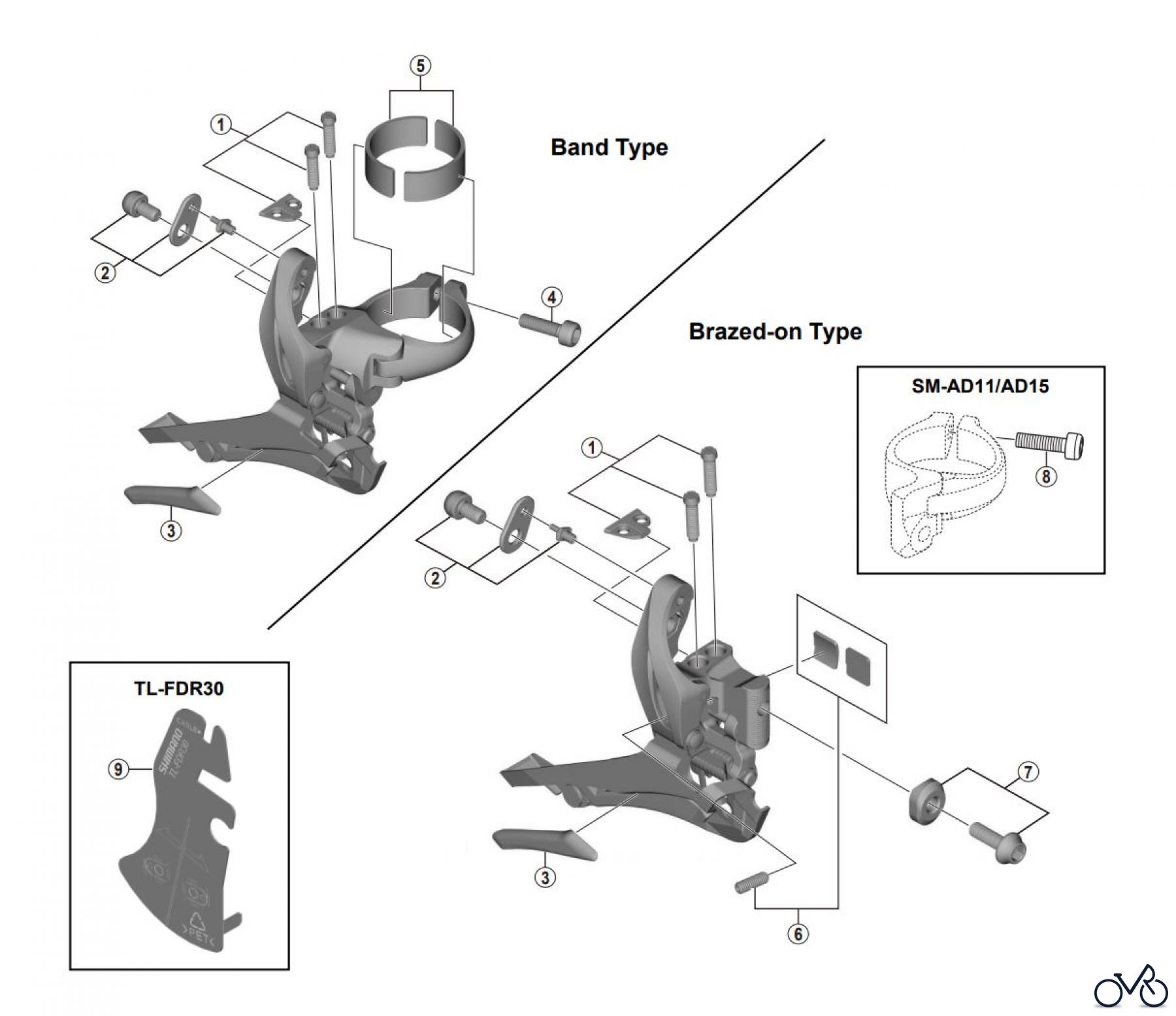 Shimano FD Front Derailleur - Umwerfer FD-R3000 SORA Front Derailleur (2x9-speed)