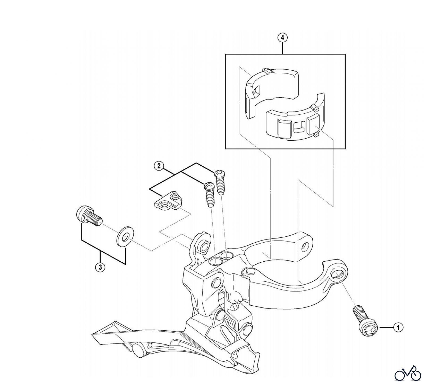  Shimano FD Front Derailleur - Umwerfer FD-A070-A -(3593) TOURNEY Front Derailleur