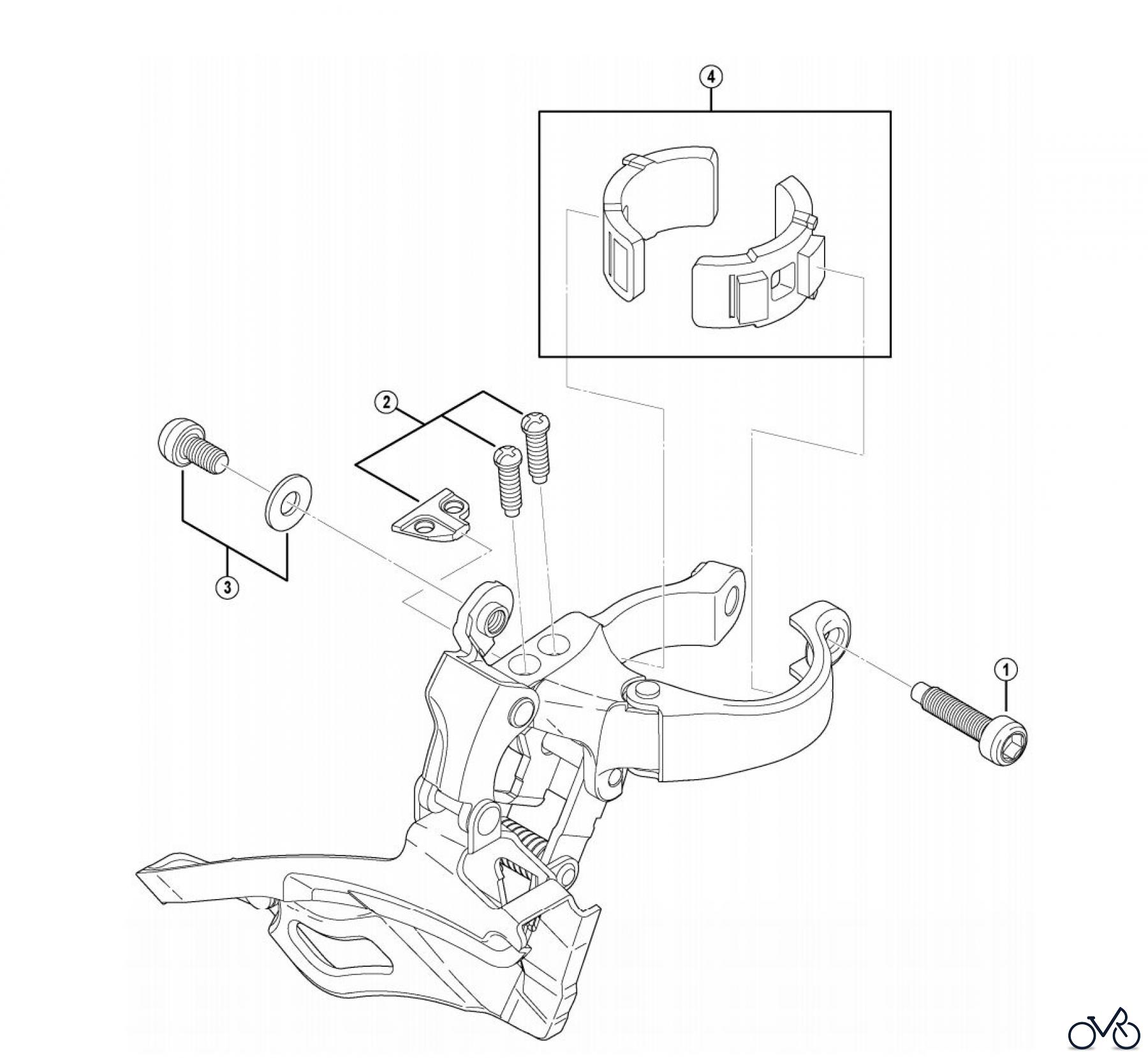  Shimano FD Front Derailleur - Umwerfer FD-A073 TOURNEY Front Derailleur for Triple Gear