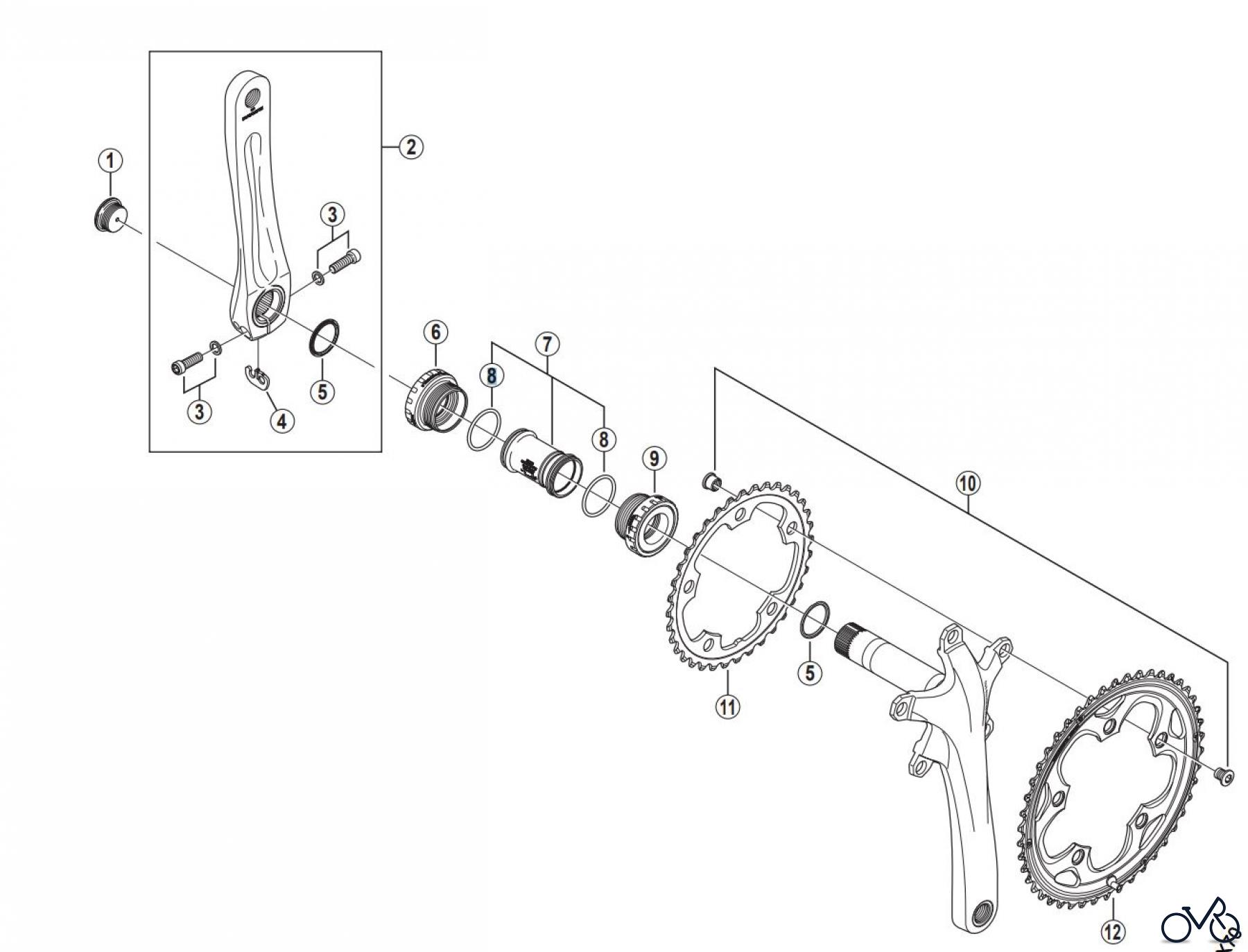  Shimano FC Front Chainwheel - Kurbelsatz, Vorderes Kettenblatt FC-CX50 CYCLOCROSS Front Chainwheel