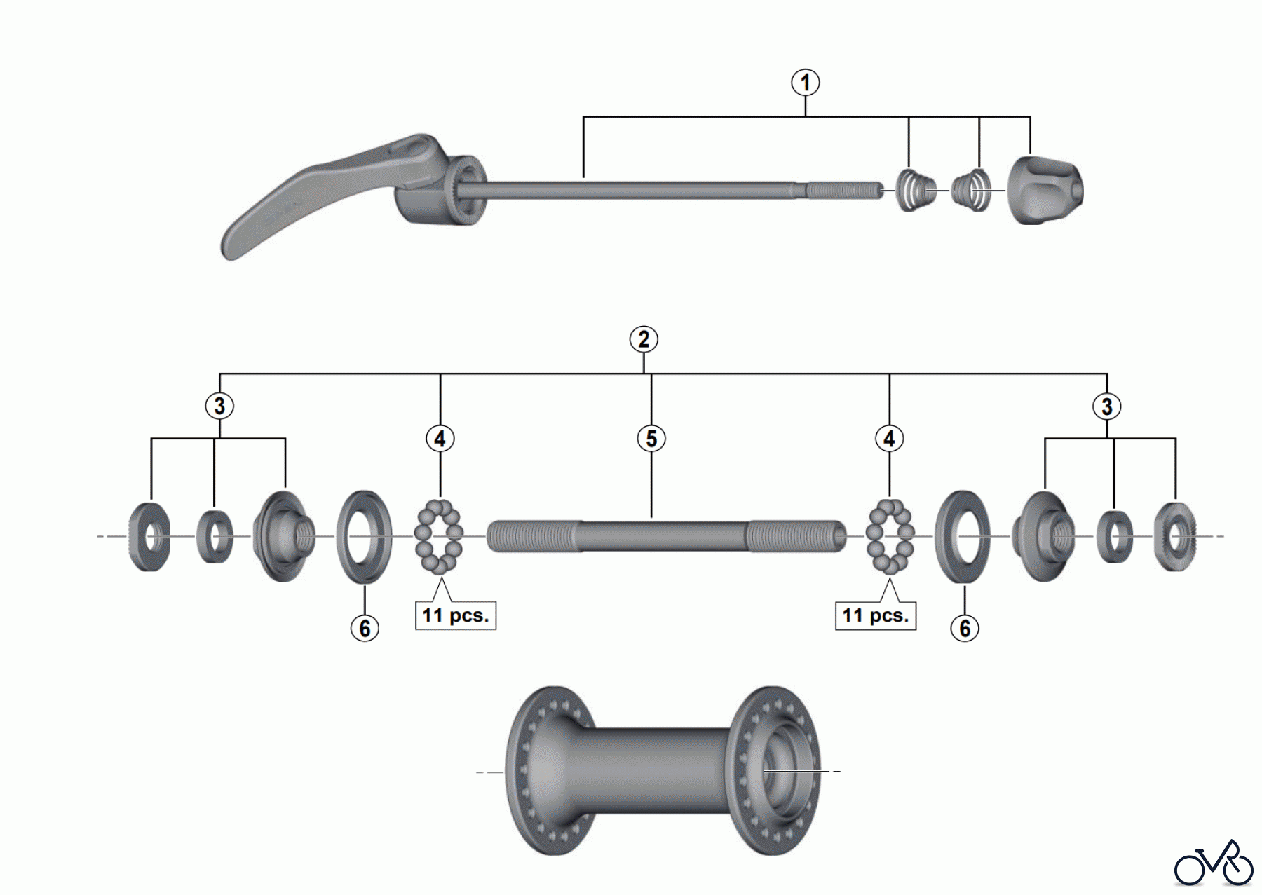 Shimano HB Hub - Vordere Nabe HB-RS400 Front Hub
