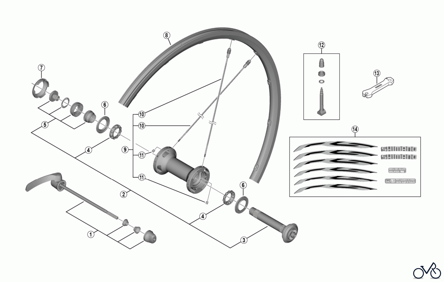 Shimano WH Wheels - Laufräder WH-RS500-TL-F Front Wheel