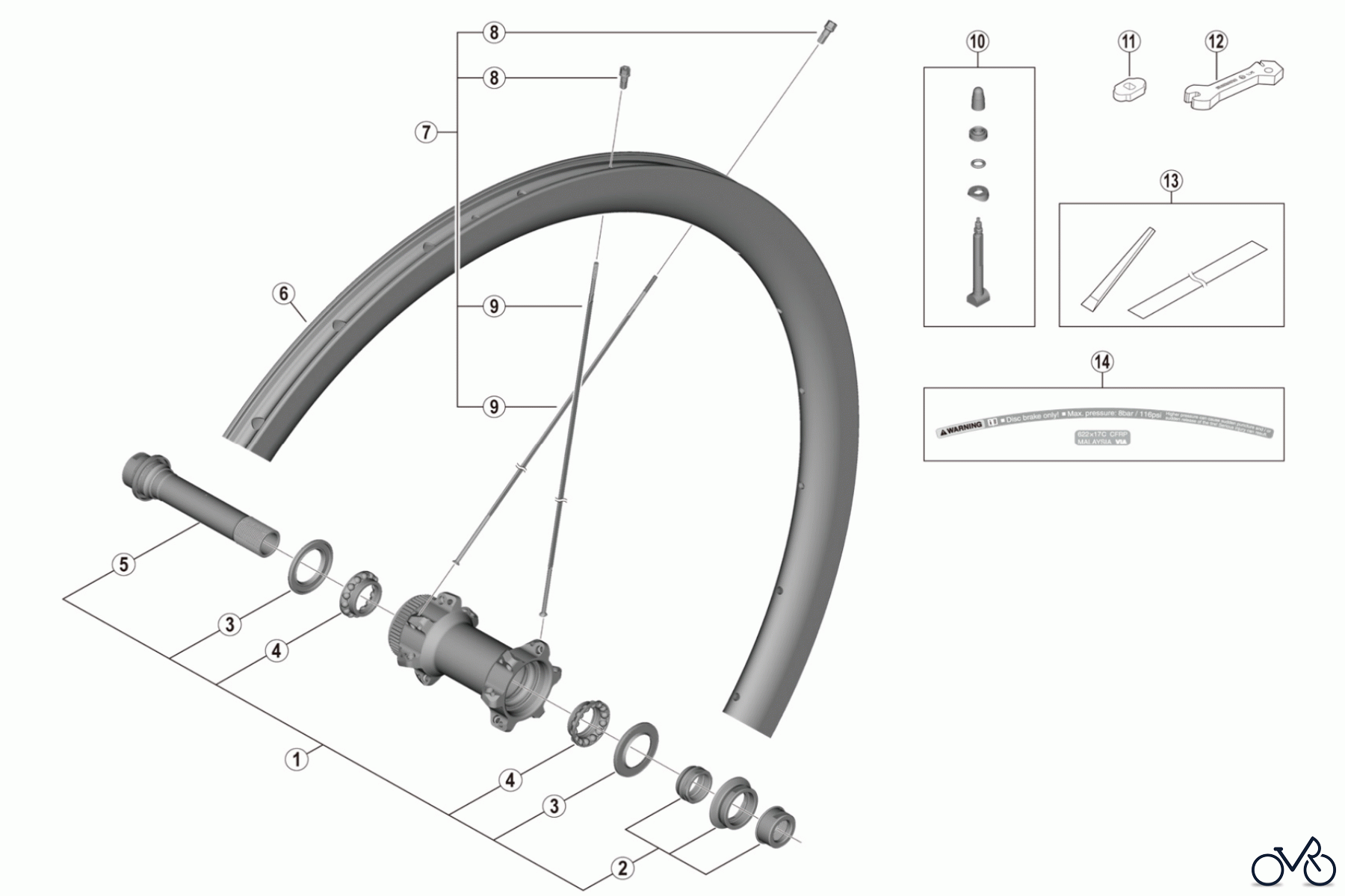 Shimano WHR9170C40TLF12 DURAACE Front Wheel Ersatzteile Y0AS98010 Complete Hub Axle Shimano WHR9170C40TLF12 DURAACE Front Wheel Ersatzteile Y0AS98010 Complete Hub Axle