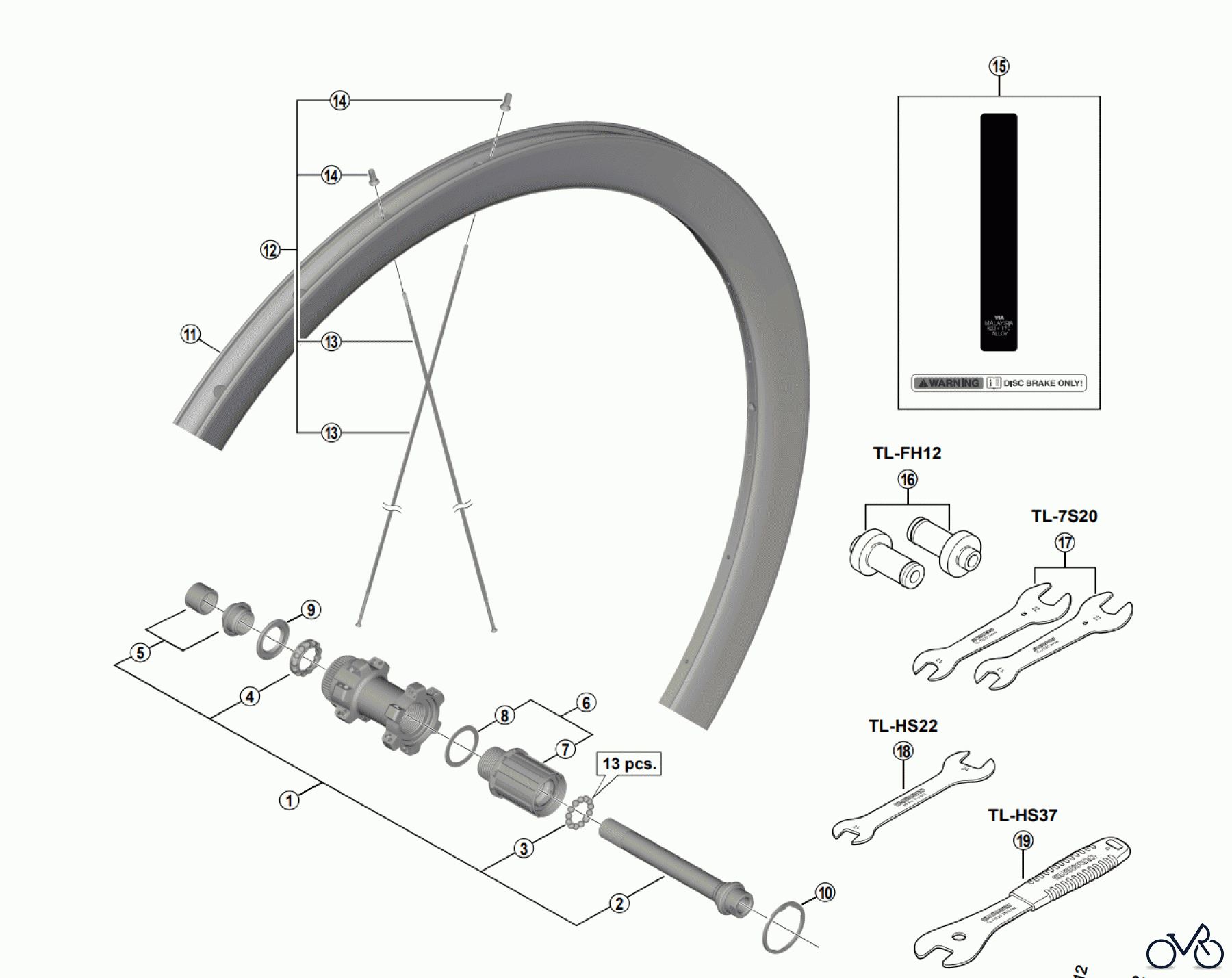 Shimano WH Wheels - Laufräder WH-U5000-R12 METREA Rear Wheel