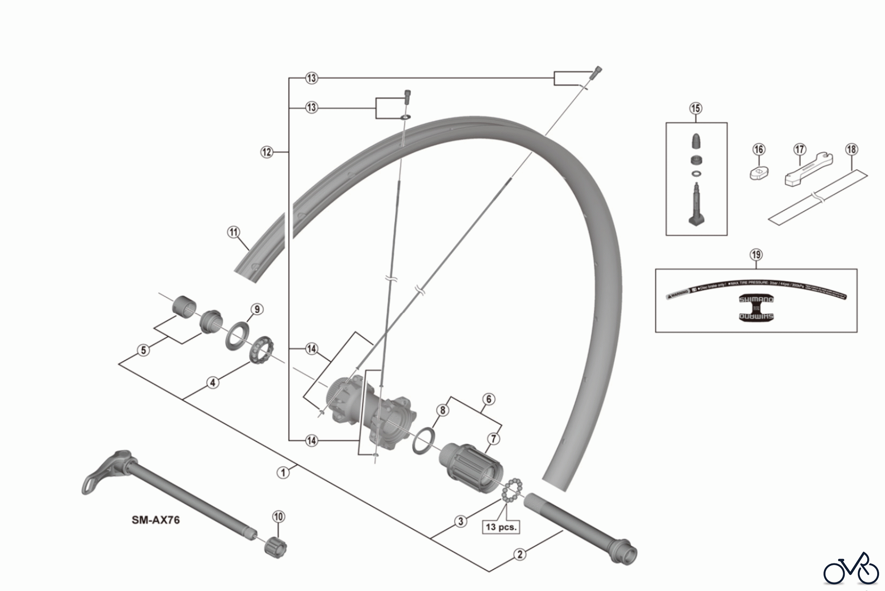Shimano WH Wheels - Laufräder WH-M8000-TL-R12-29 DEORE XT Rear Wheel (8/9/10/MTB 11-speed)