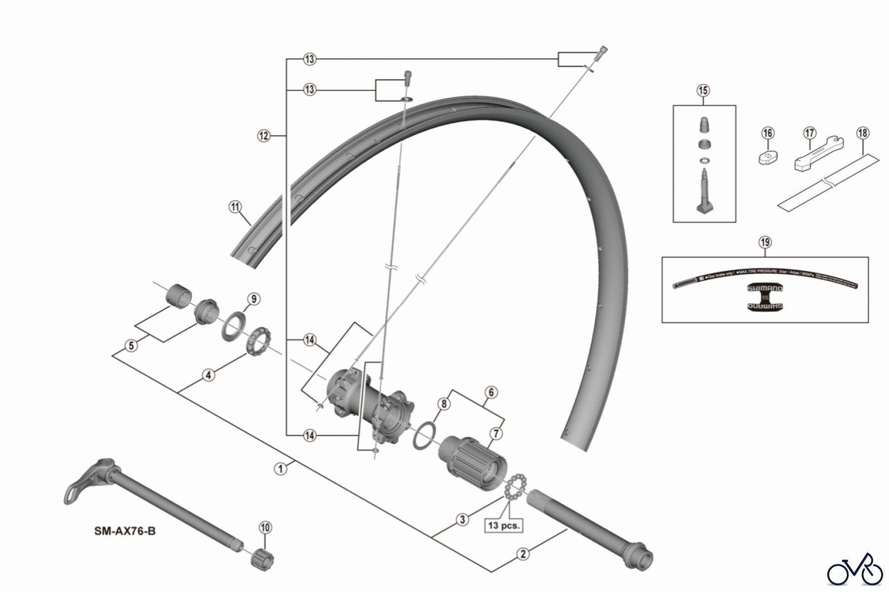 Shimano WH Wheels - Laufräder WH-M8020-TL-R12-B-29 DEORE XT Hinterrad (8/9/10/MTB 11-speed)