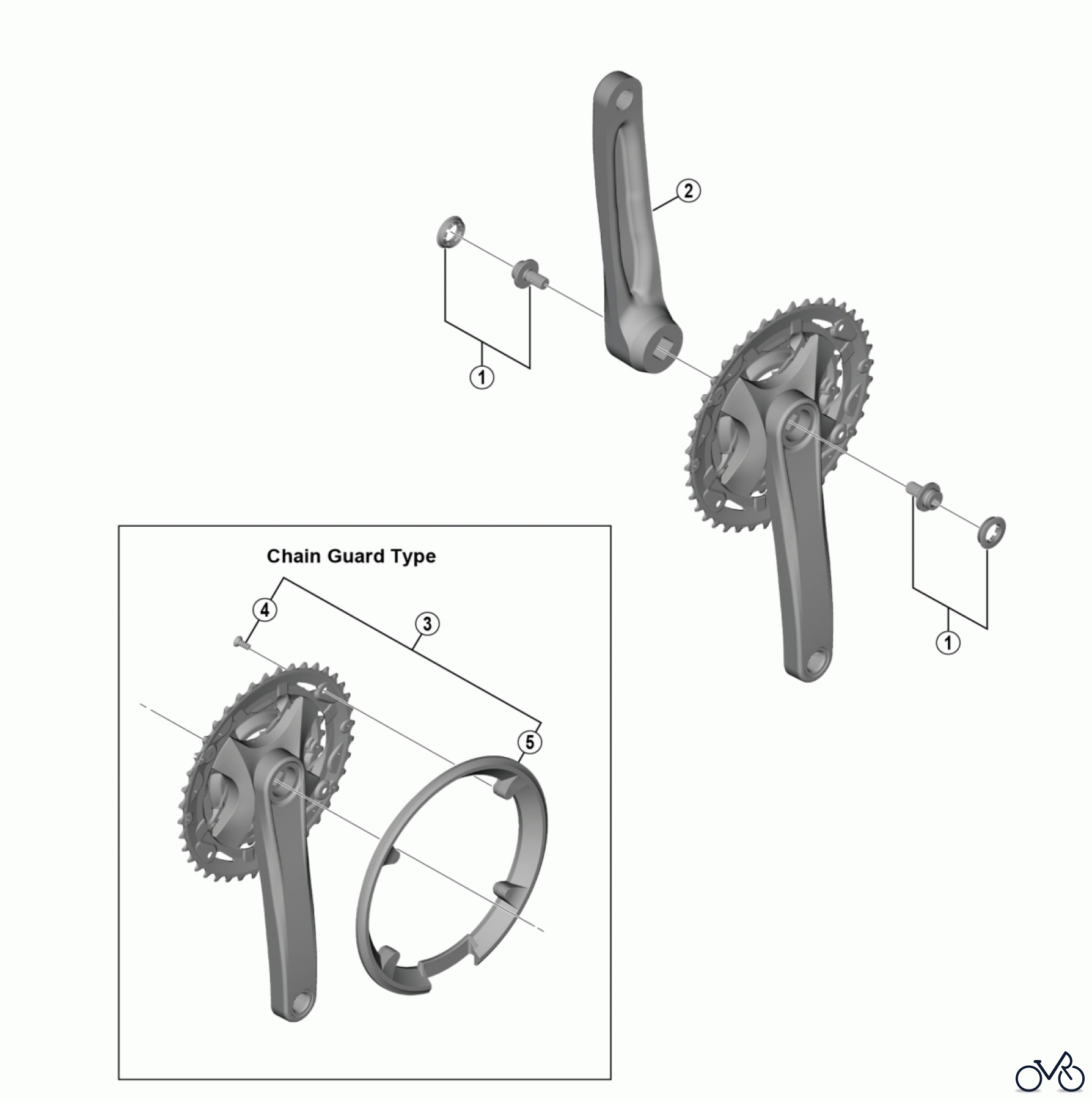  Shimano FC Front Chainwheel - Kurbelsatz, Vorderes Kettenblatt FC-MT100  Crankset
