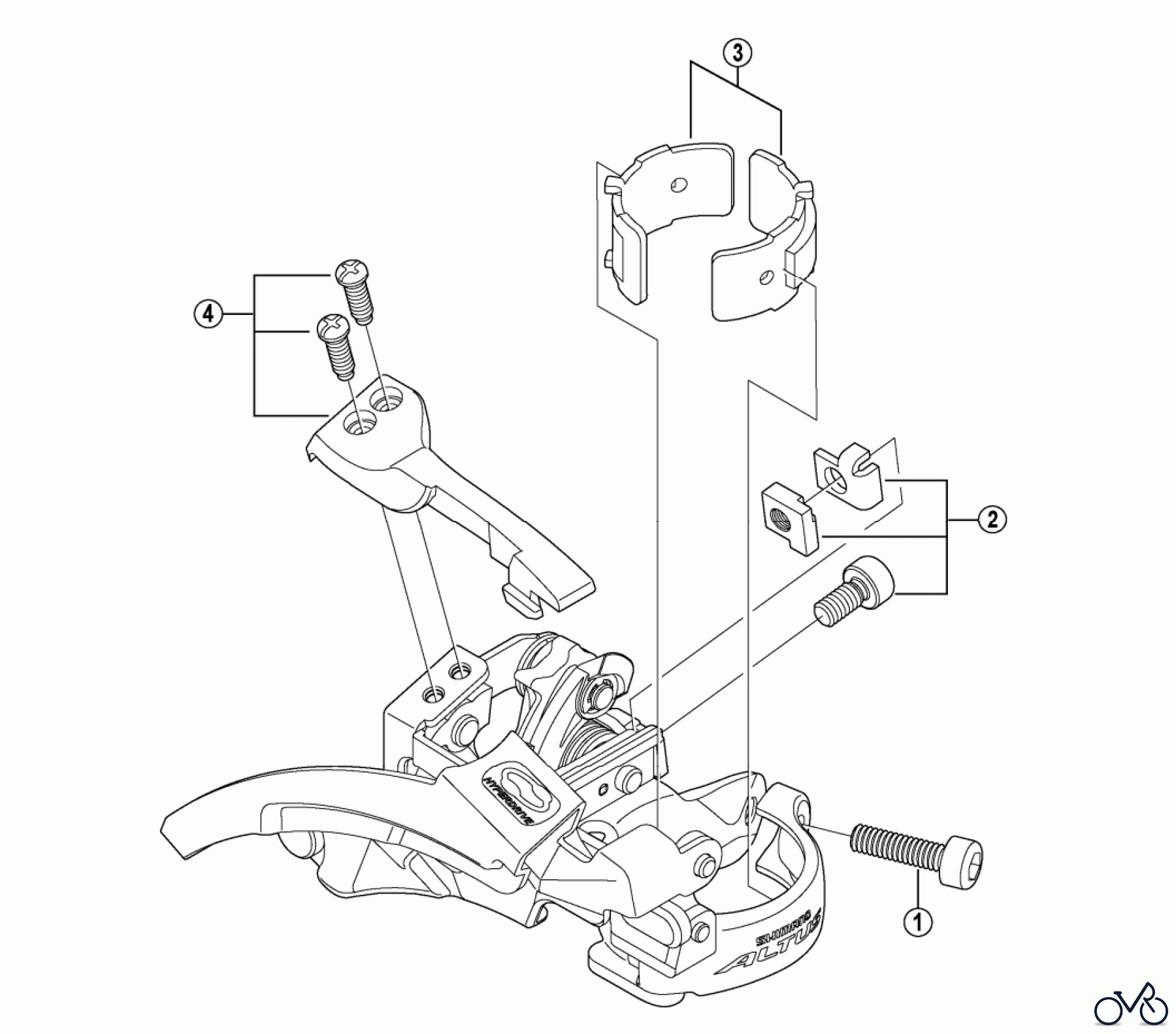  Shimano FD Front Derailleur - Umwerfer FD-M310 ALTUS Front Derailleur