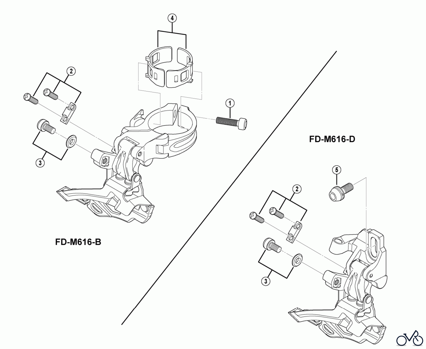  Shimano FD Front Derailleur - Umwerfer FD-M616 DEORE Front Derailleur for Double