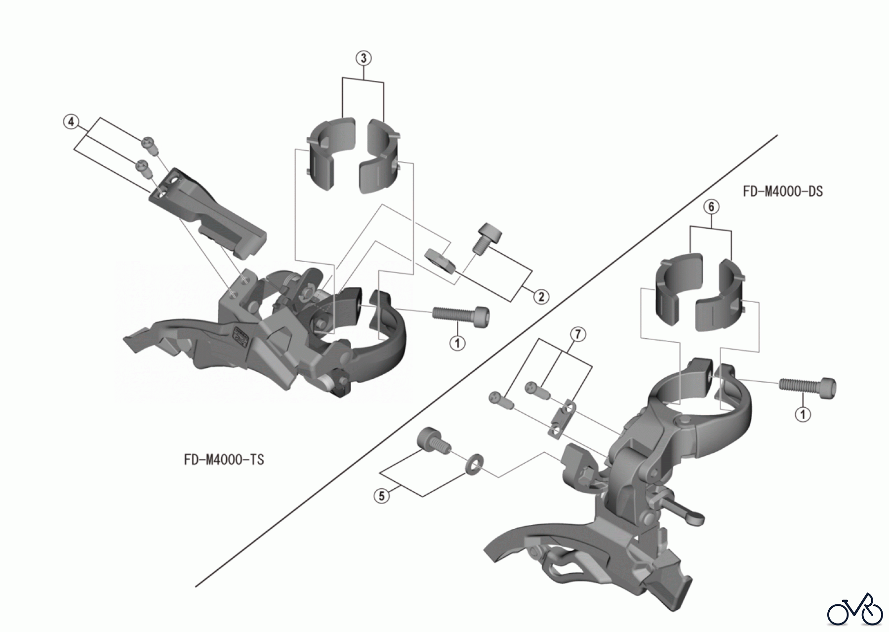  Shimano FD Front Derailleur - Umwerfer FD-M4000, FD-M4000-TS, FD-M4000-DS