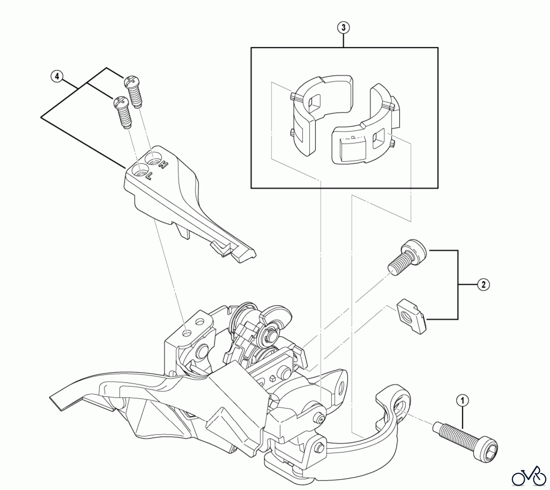  Shimano FD Front Derailleur - Umwerfer FD-M370 ALTUS Front Derailleur