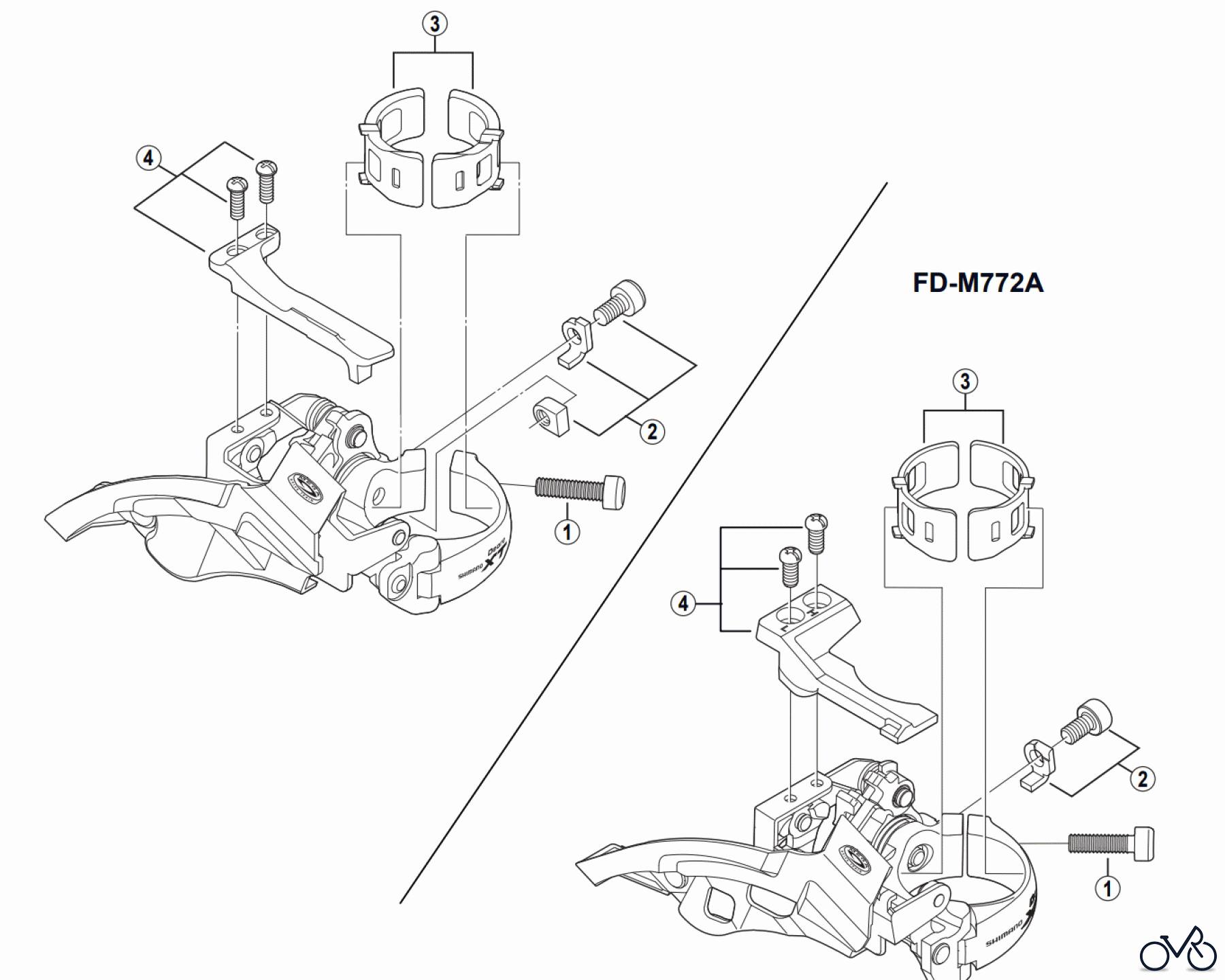  Shimano FD Front Derailleur - Umwerfer FD-M772 DEORE XT Front Derailleur