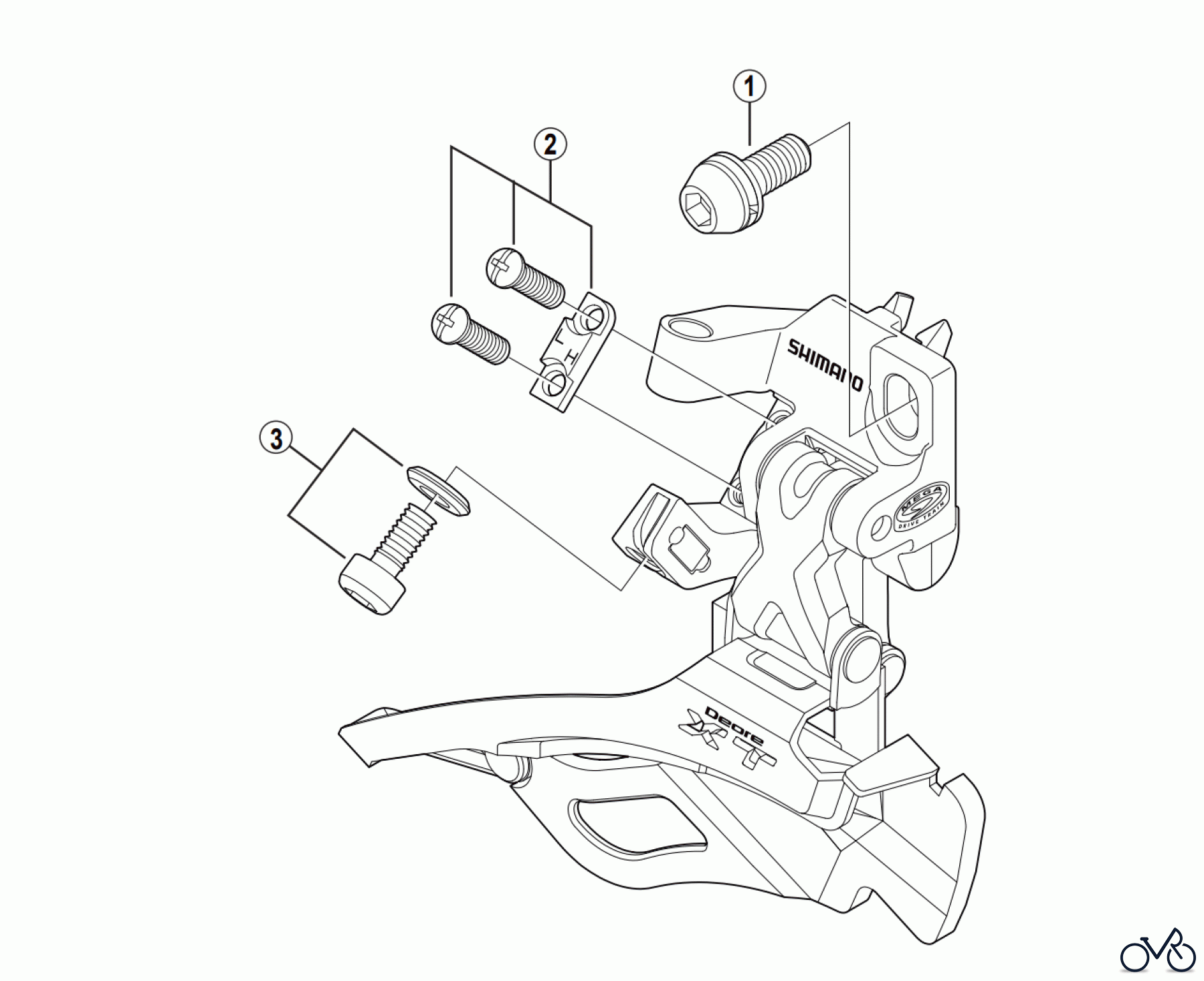  Shimano FD Front Derailleur - Umwerfer M771-D (-2859) DEORE XT Front Derailleur
