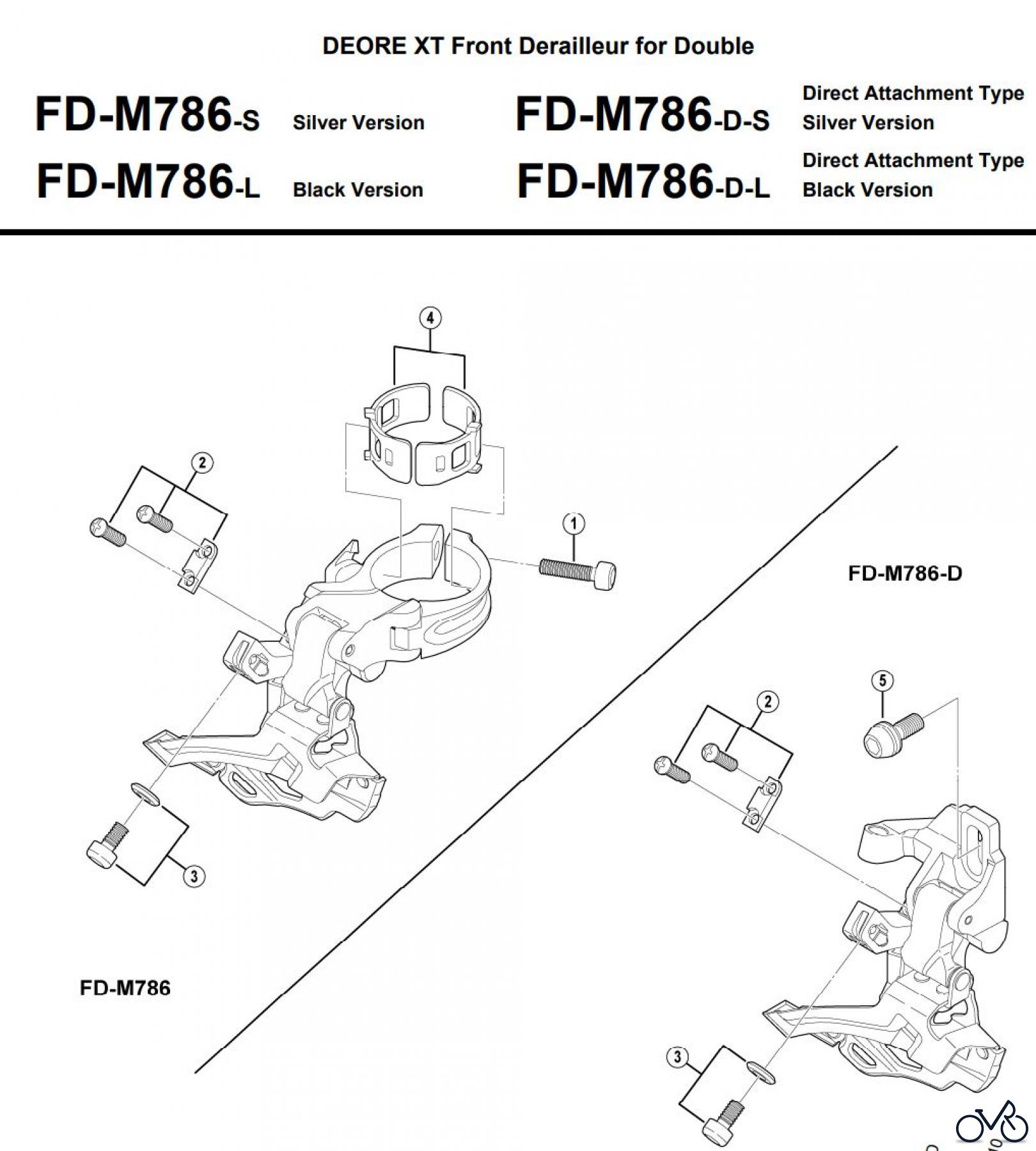 Shimano FD Front Derailleur - Umwerfer FD-M786 DEORE XT Front Derailleur for Double