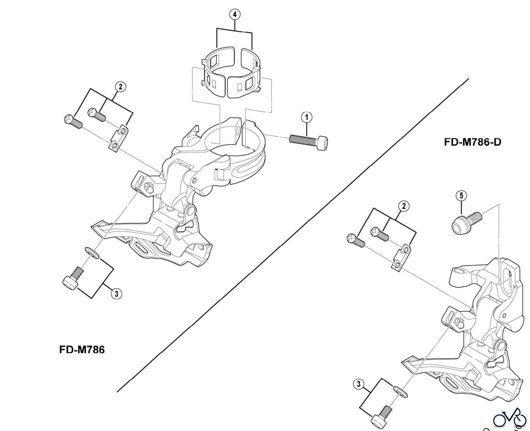 Shimano FD Front Derailleur - Umwerfer FD-M785, FD-M785-E2 DEORE XT Front Derailleur for Double