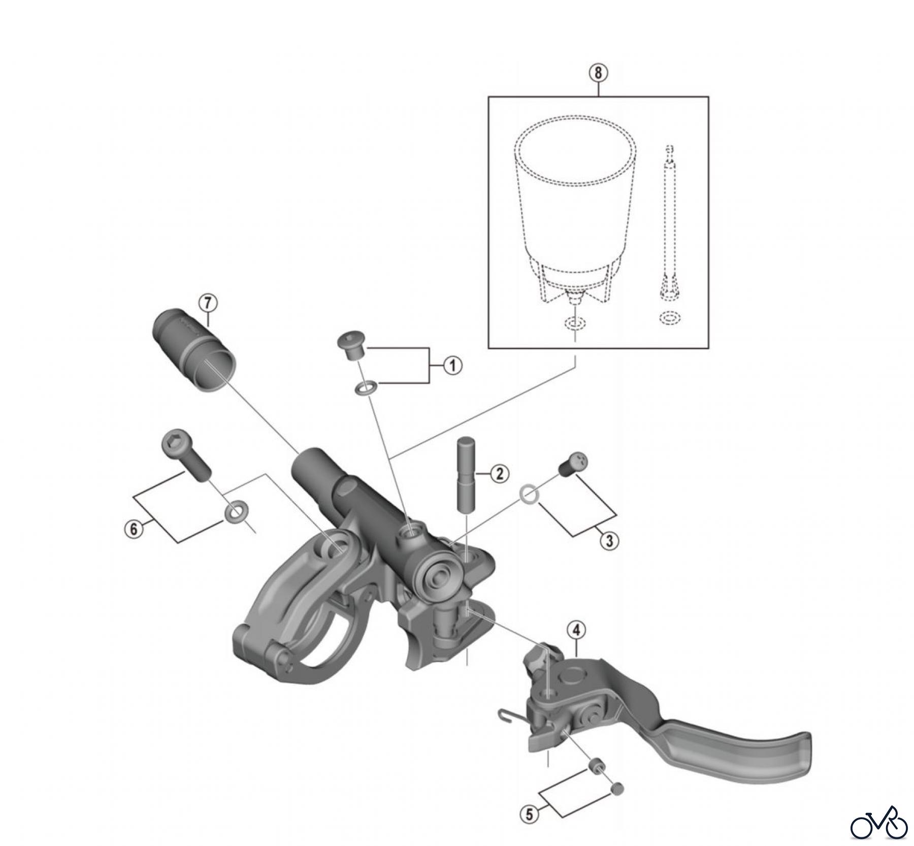  Shimano BL Brake Lever - Bremshebel BL-M8100  DEORE XT Brake Lever