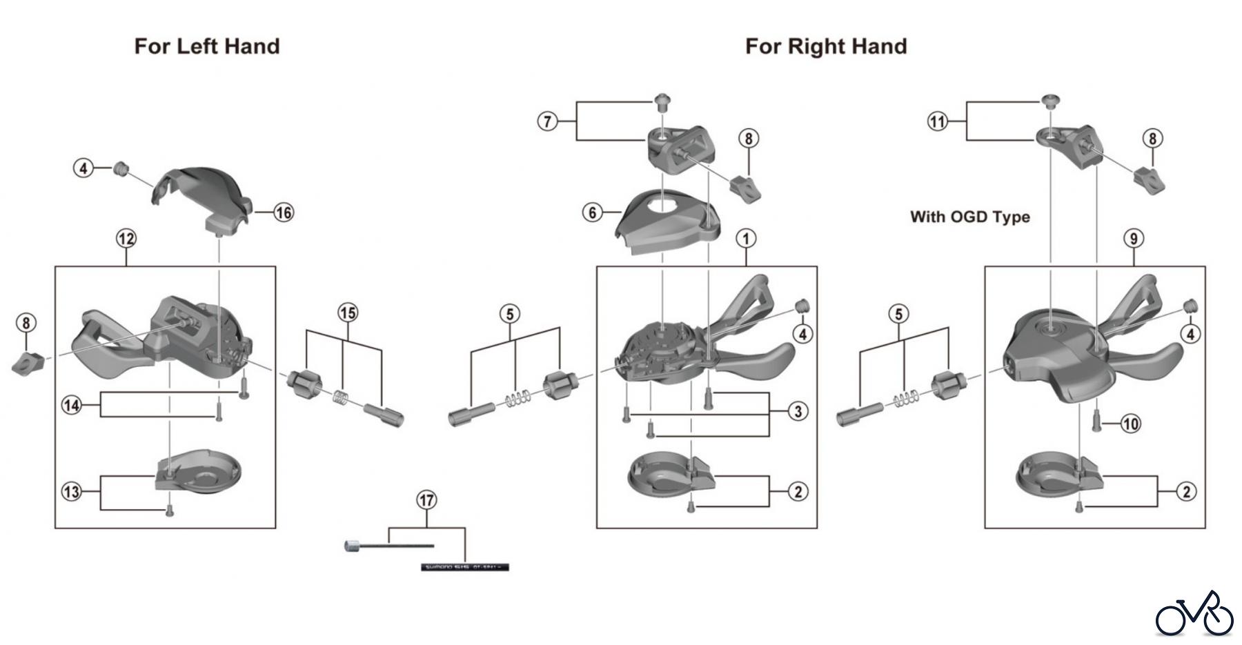 Shimano SL Shift Lever - Schalthebel SL-M5100-I DEORE Shifting Lever (I-spec EV)