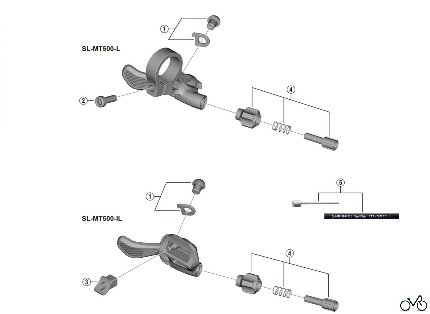 Shimano SL Shift Lever - Schalthebel SL-MT500 -4681 Seat Post Lever