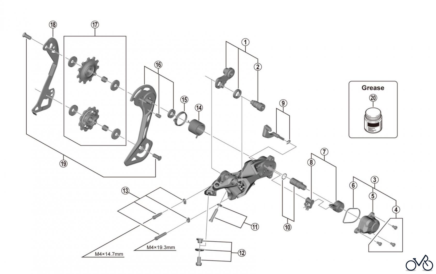  Shimano RD Rear Derailleur - Schaltwerk RD-M5120 10/11-fach DEORE Rear Derailleur