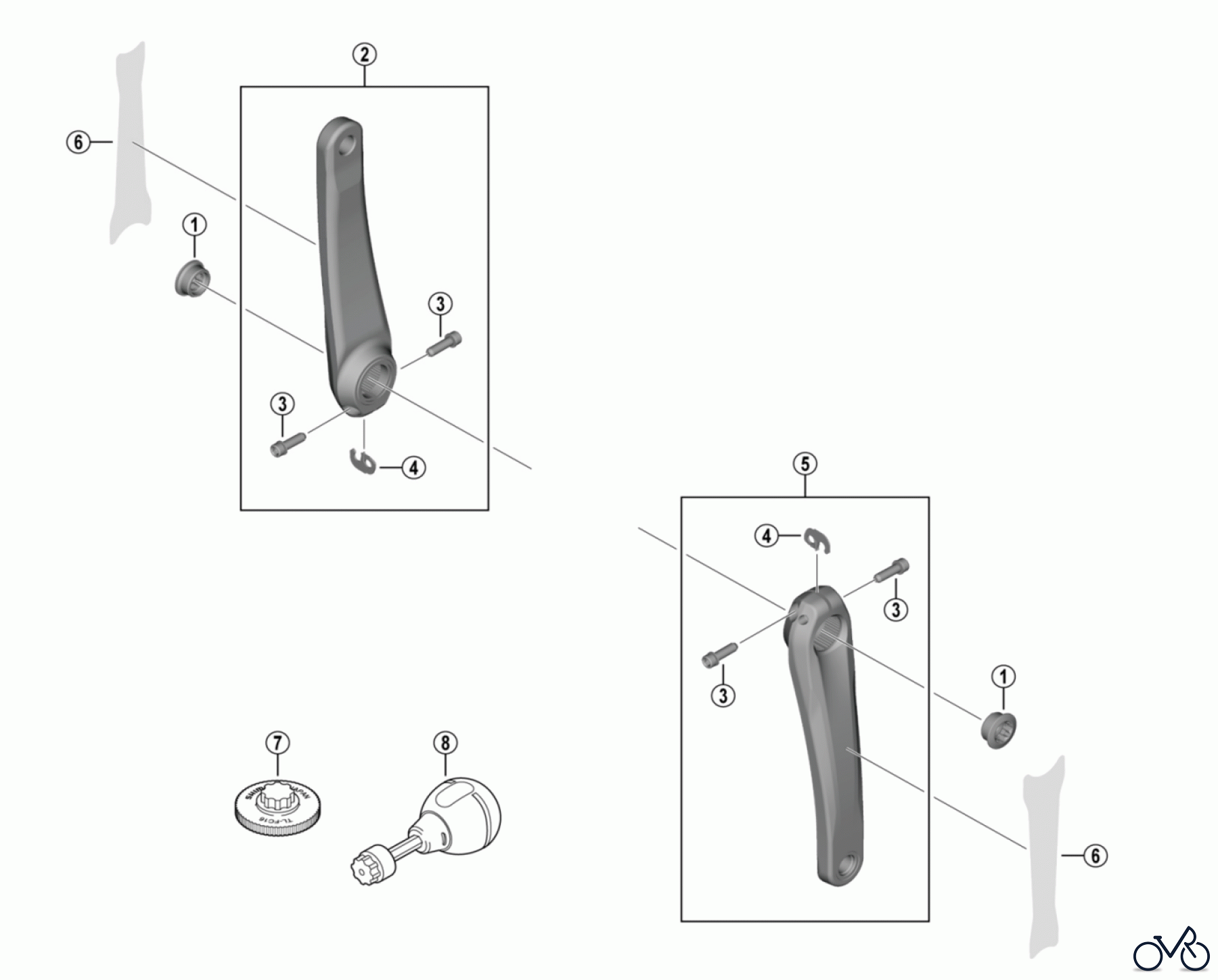 Shimano FC Front Chainwheel - Kurbelsatz, Vorderes Kettenblatt FC-M8150 Kurbelarmset SHIMANO STEPS DEORE XT