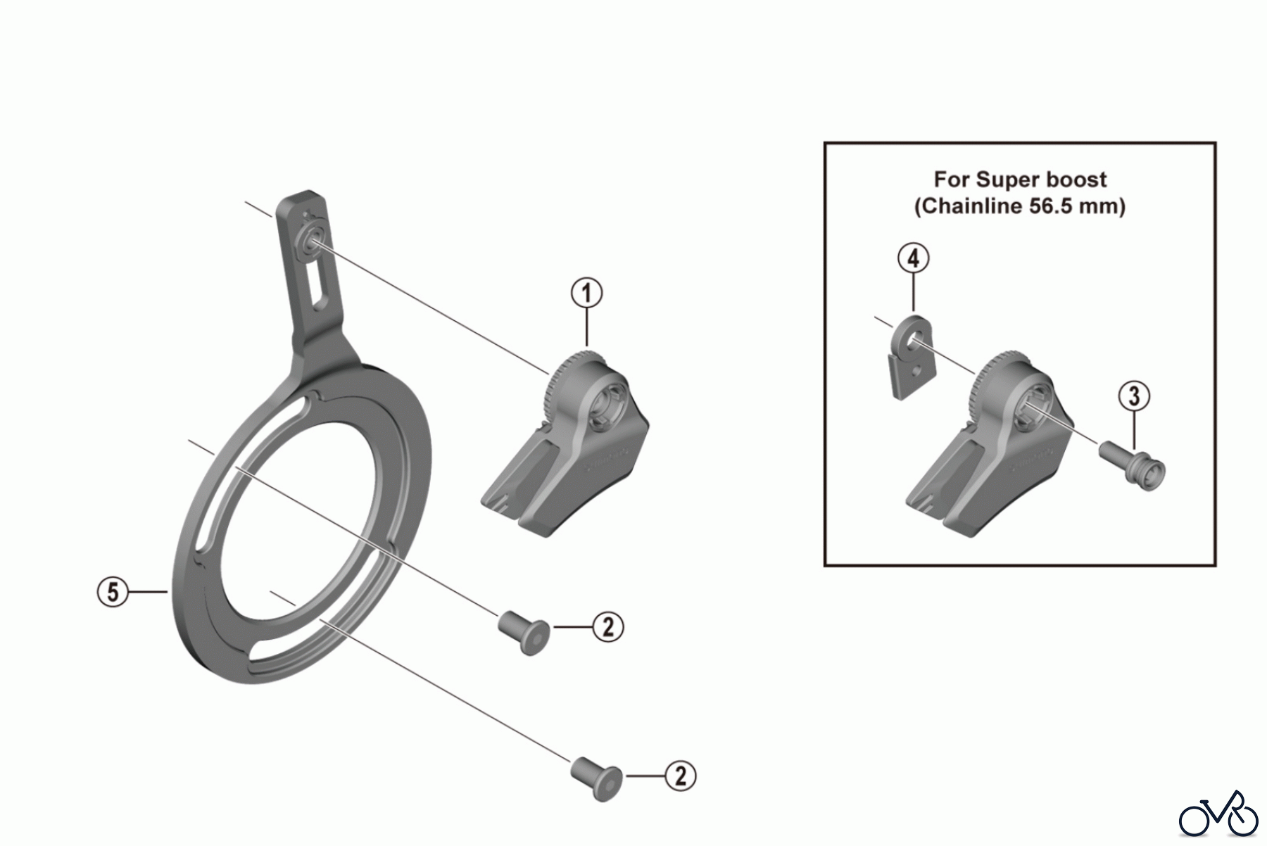 Shimano SM Smallparts - Kleinteile, RT, BT, BB, CD CD-EM800 Kettenführung SHIMANO STEPS