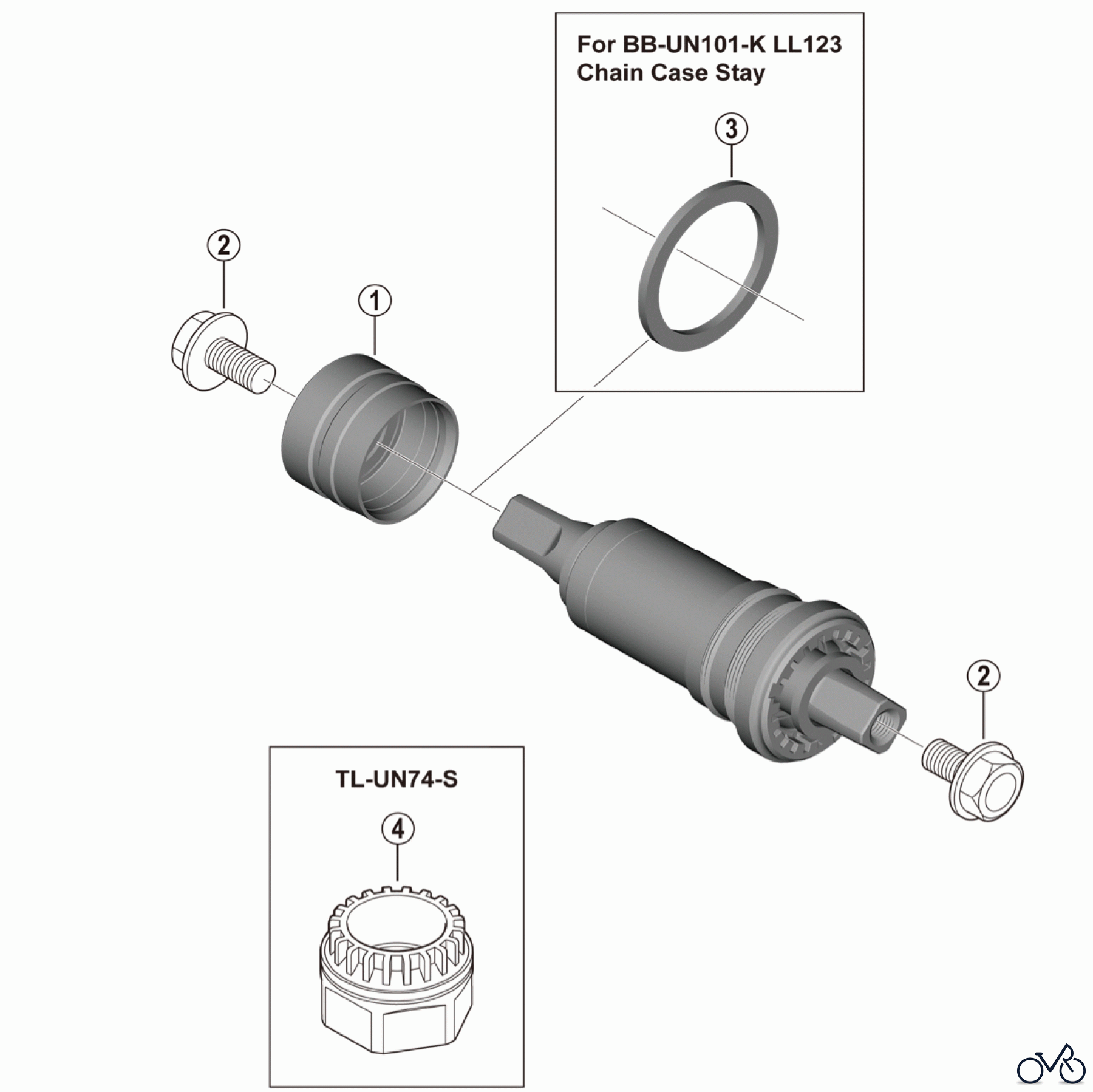 Shimano BB Bottom Bracket- Tretlager BB-UN101 Innenlager
