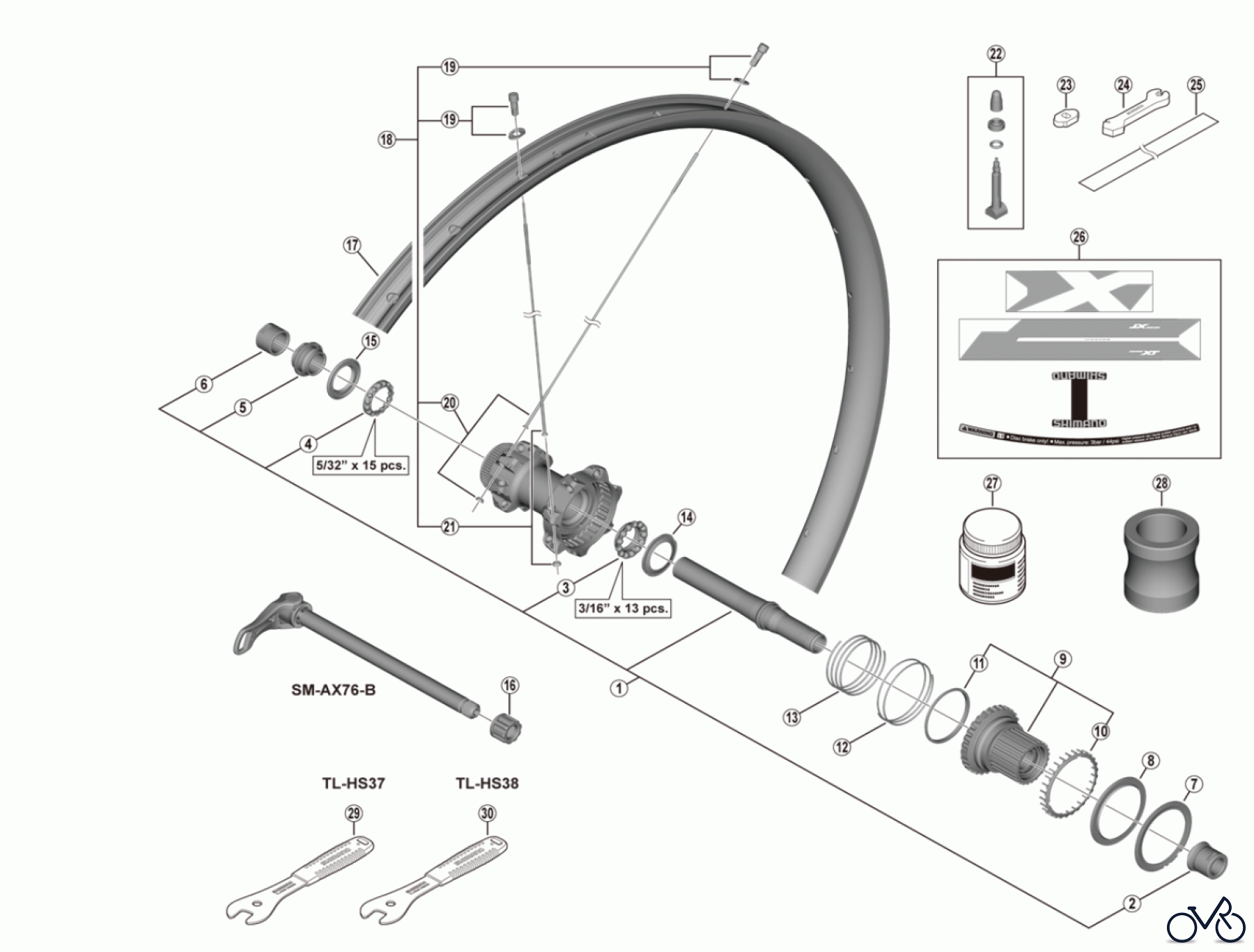  Shimano WH Wheels - Laufräder WH-M8100-TL-R12-B-275-4524D DEORE XT Rear Wheel (MTB 12-speed)