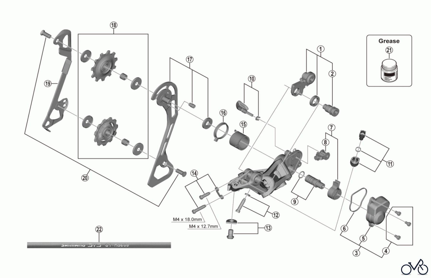  Shimano RD Rear Derailleur - Schaltwerk RD-RX400  GRX Rear Derailleur (10-speed)