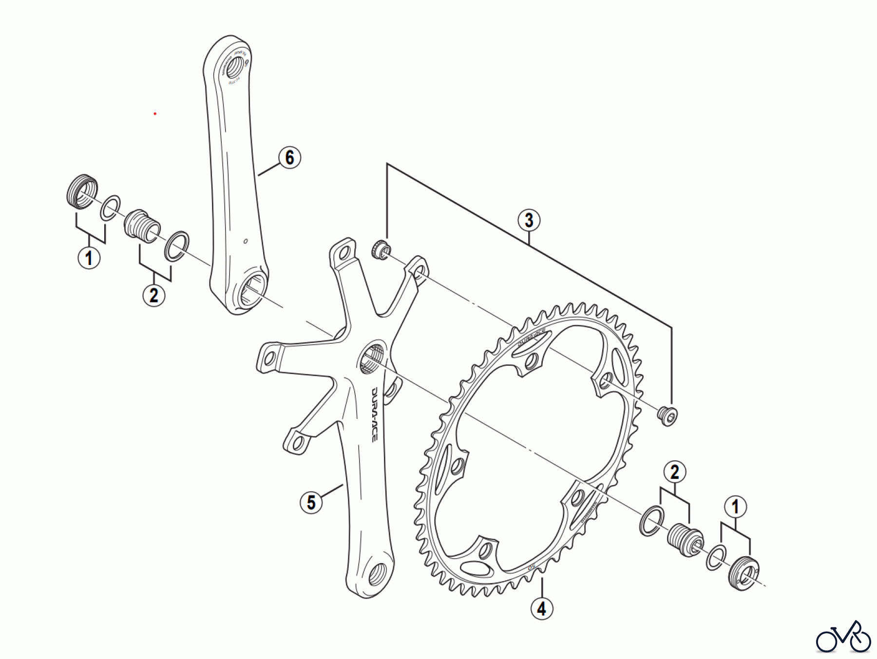  Shimano FC Front Chainwheel - Kurbelsatz, Vorderes Kettenblatt FC-7710 DURA-ACE TRACK Front Chainwheel