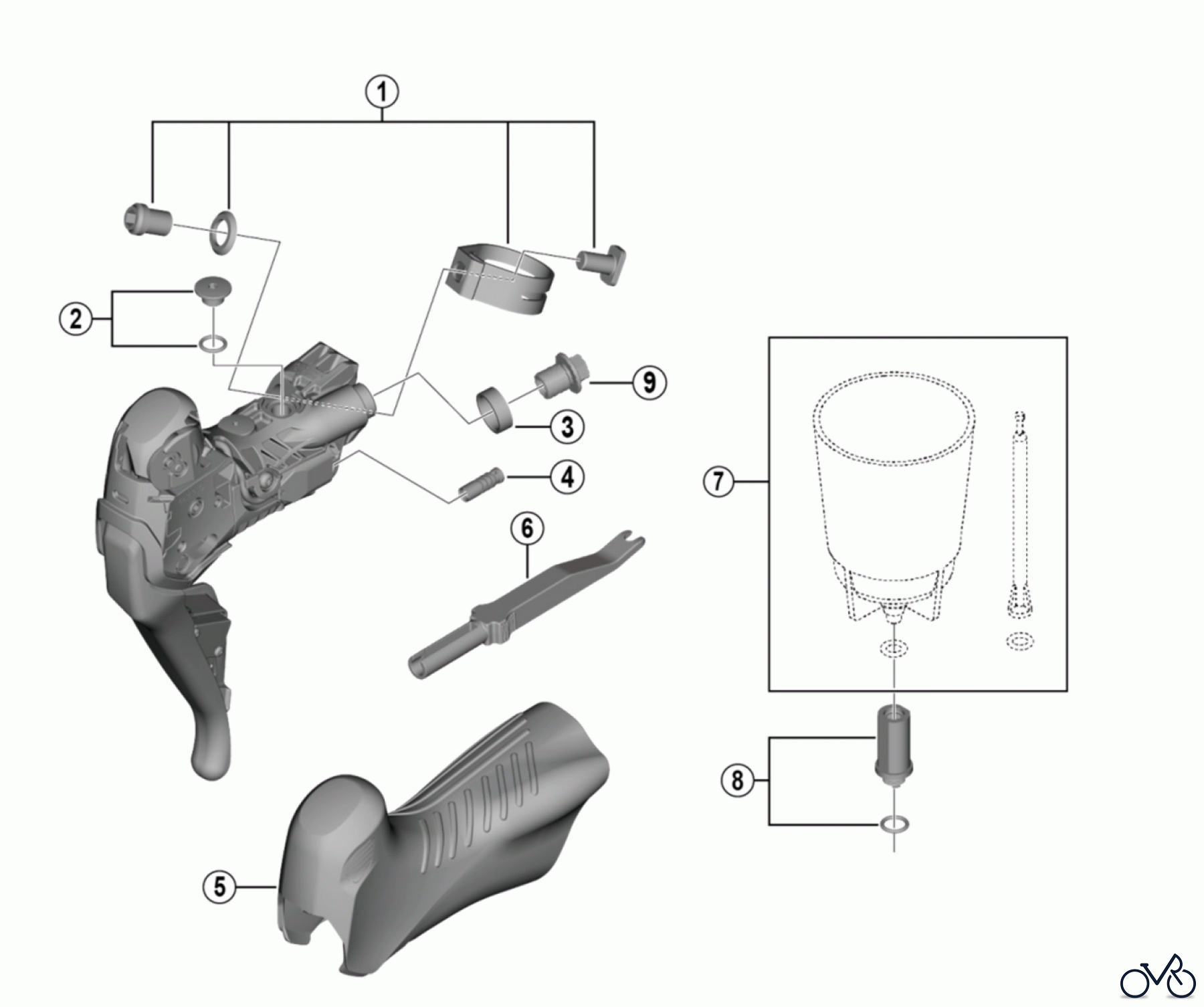 Shimano ST Rapidfire- Schaltbremshebel ST-RX815 GRX Dual Control Lever (For Disc Brake) (2x11-speed)