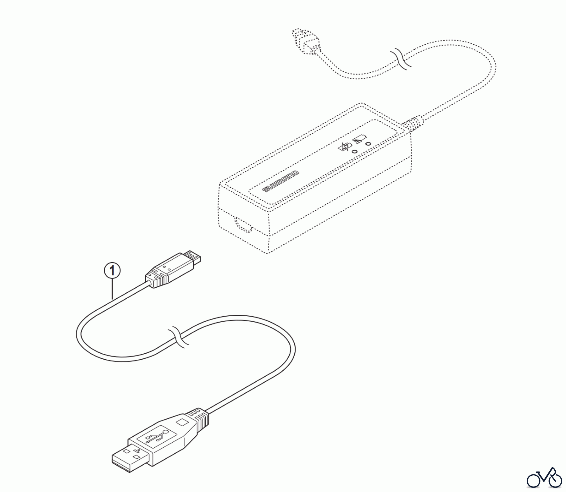  Shimano SM Smallparts - Kleinteile, RT, BT, BB, CD SM-BCR2  Battery Charger / PC Linkage Device