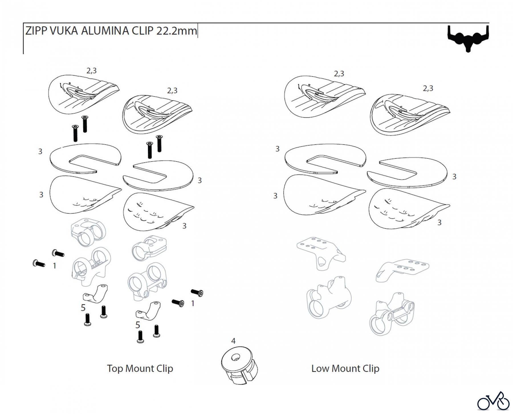  Sram Zipp ZIPP VUKA ALUMINA CLIP 22.2mm