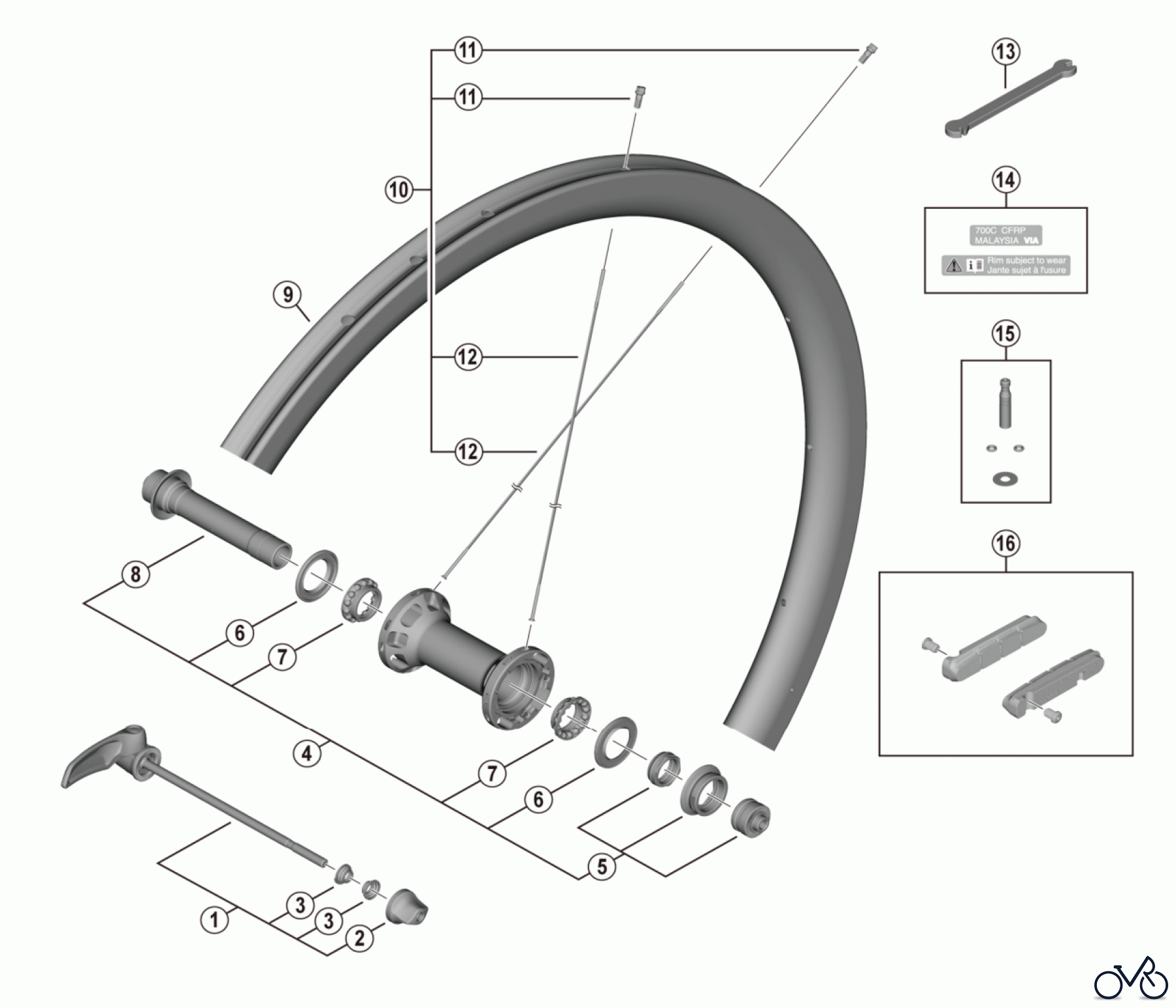 Shimano WH Wheels - Laufräder WH-R9200-C36-TU-F-4820 Dura-Ace