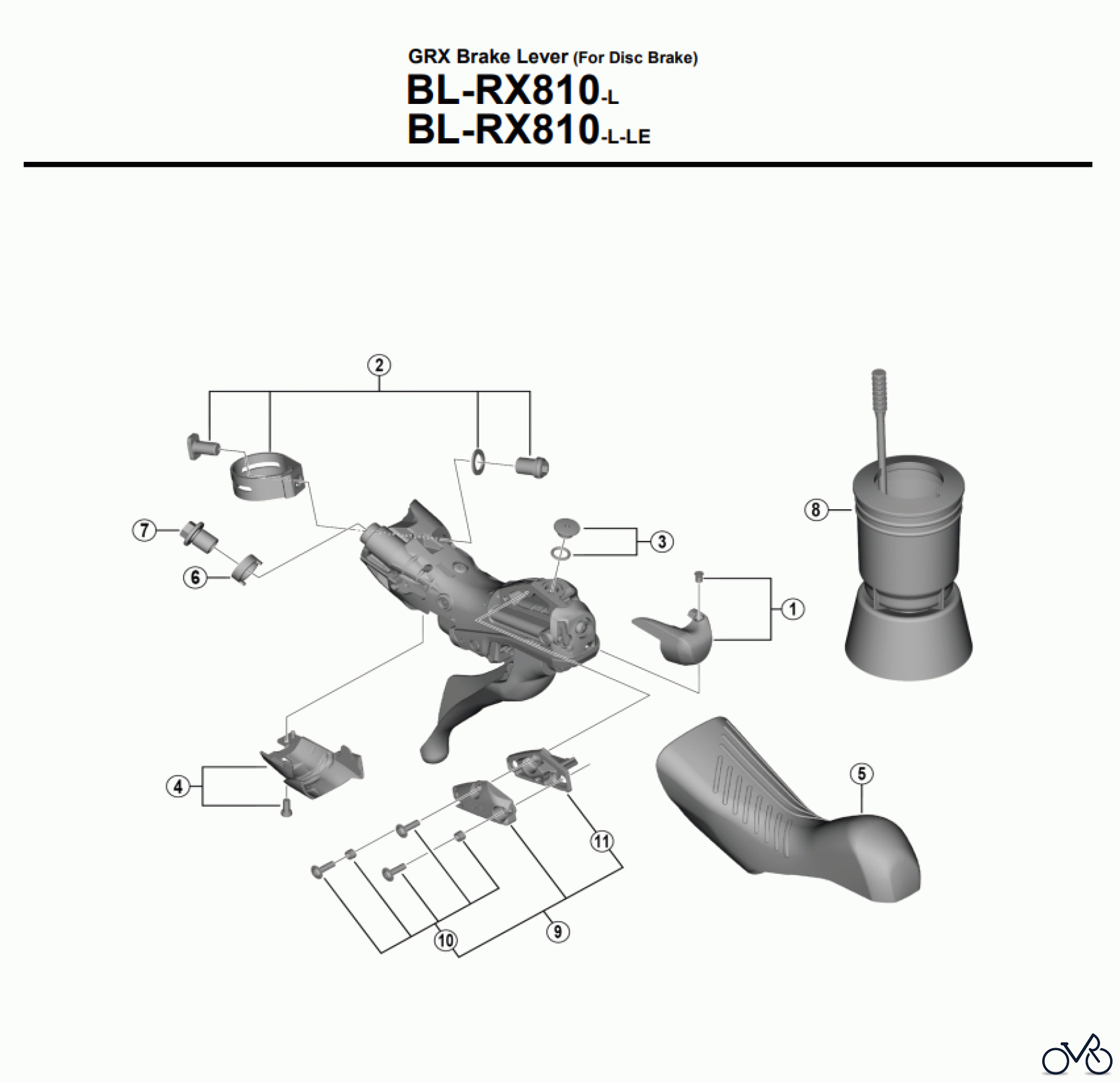  Shimano BL Brake Lever - Bremshebel BL-RX810-L-LE