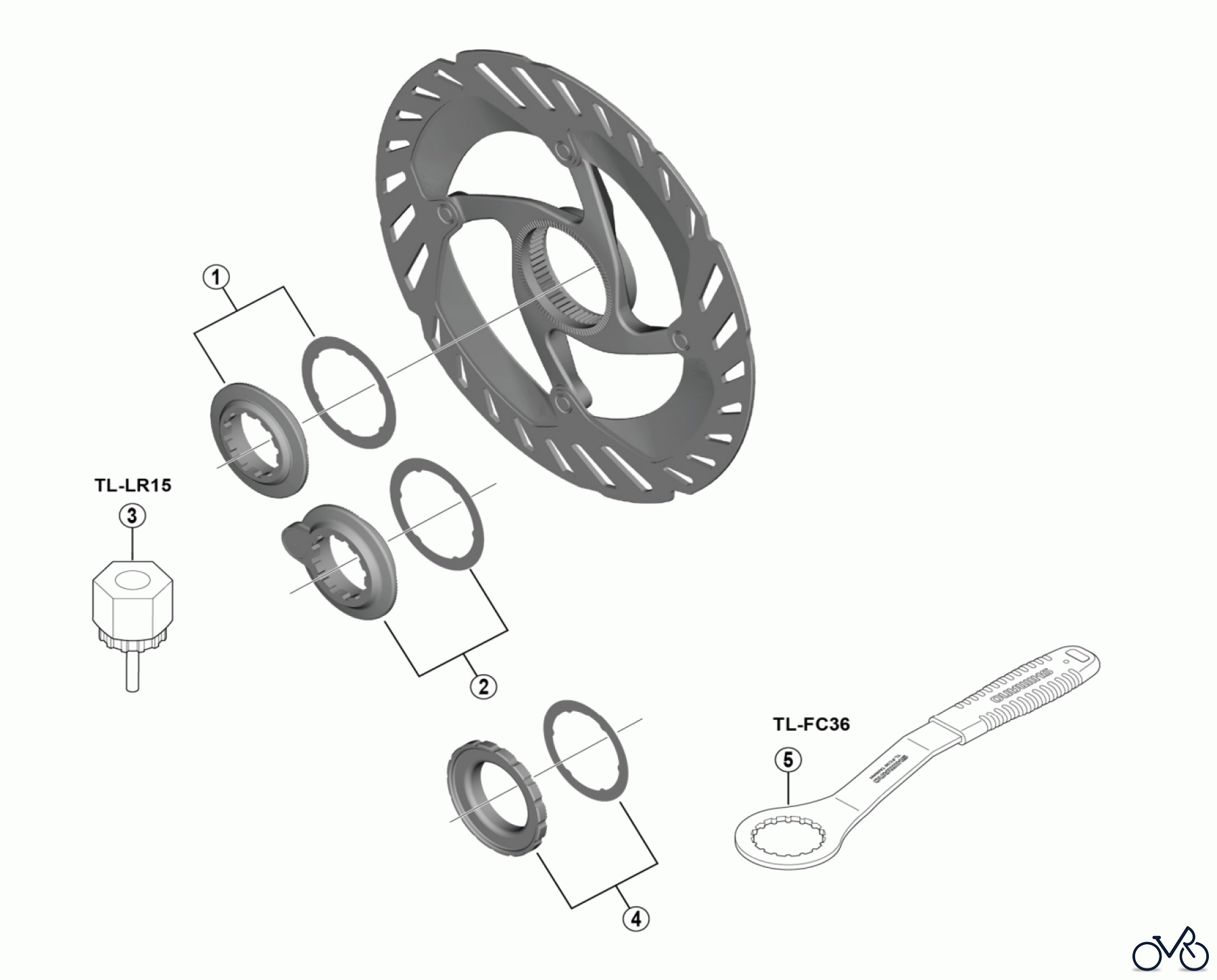  Shimano SM Smallparts - Kleinteile, RT, BT, BB, CD RT-CL900  Disc Brake Roto