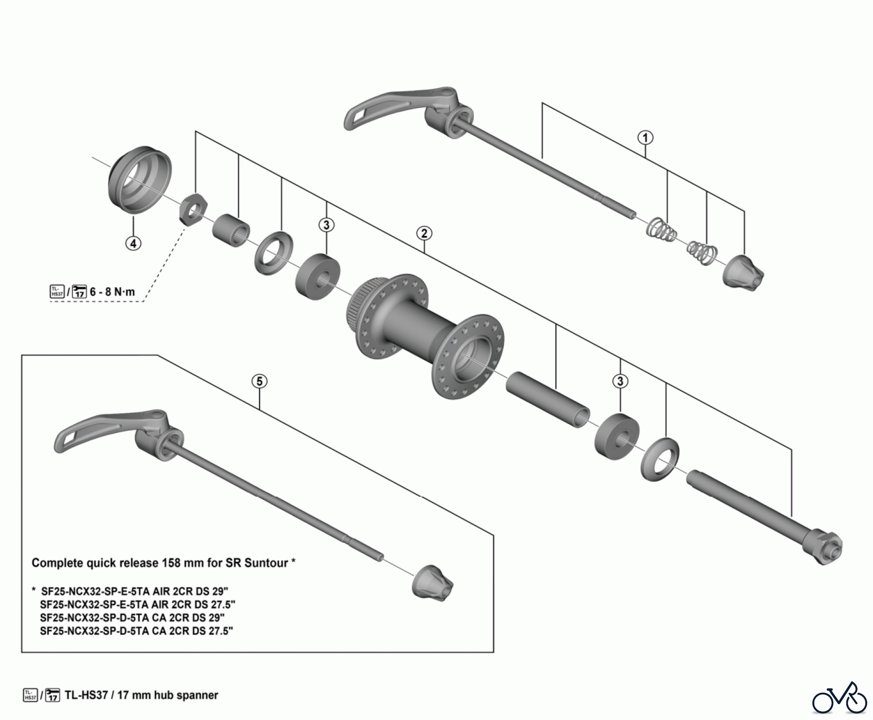 Shimano HB Hub - Vordere Nabe HB-QC400 Vorderradnabe