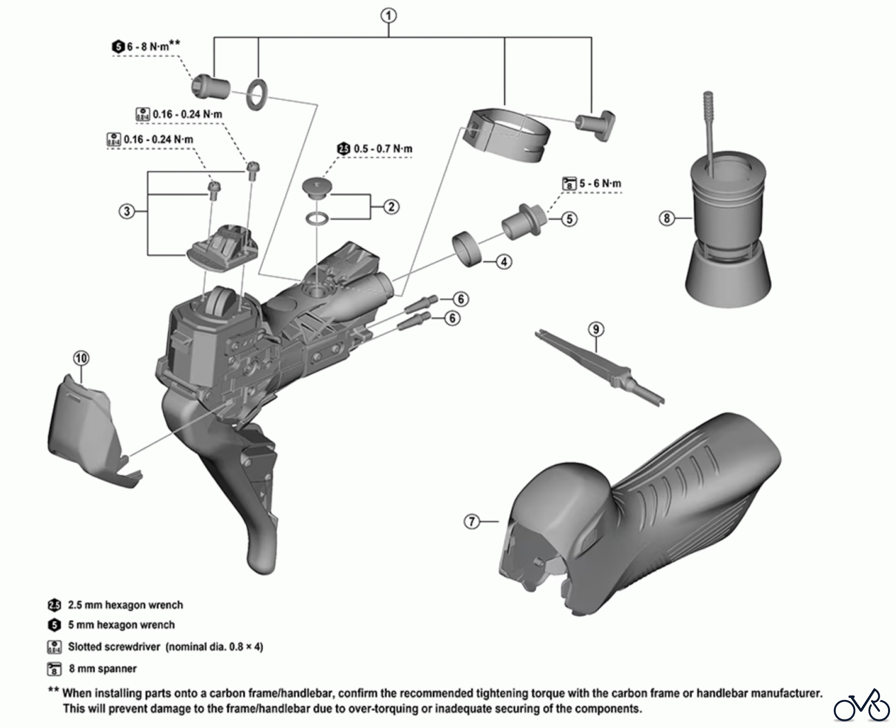 Shimano ST Rapidfire- Schaltbremshebel ST-RX825 GRX DUAL CONTROL LEVER (For Disc Brake) (2x12-speed)