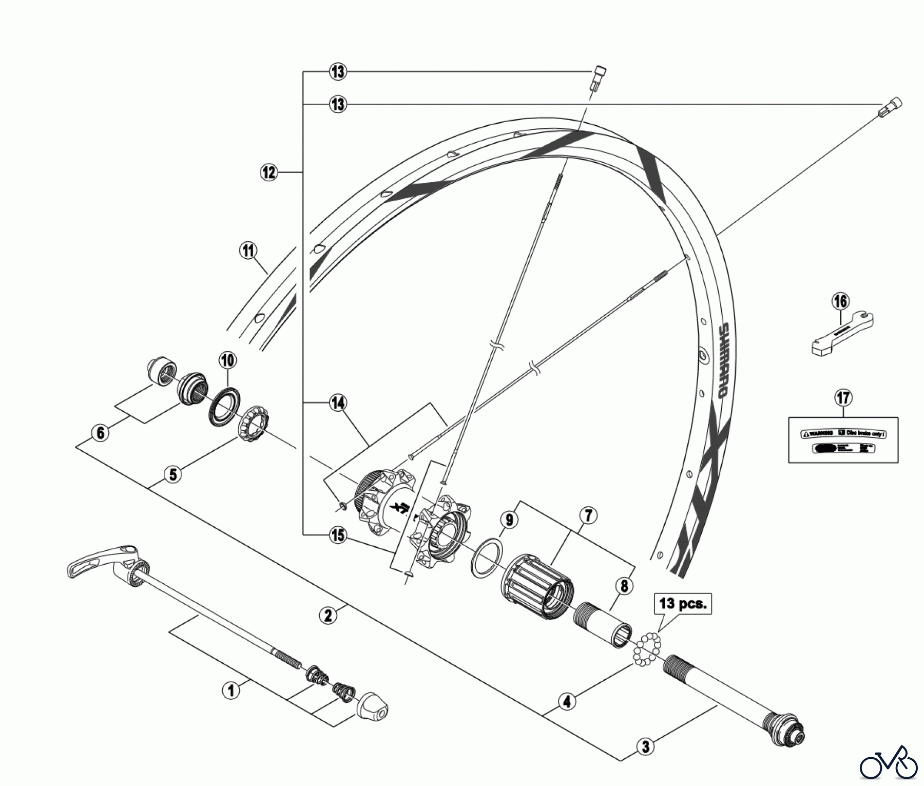 Shimano WH Wheels - Laufräder WH-M980-R-29 XTR Rear Wheel (9/10-Speed) For Disc Brake