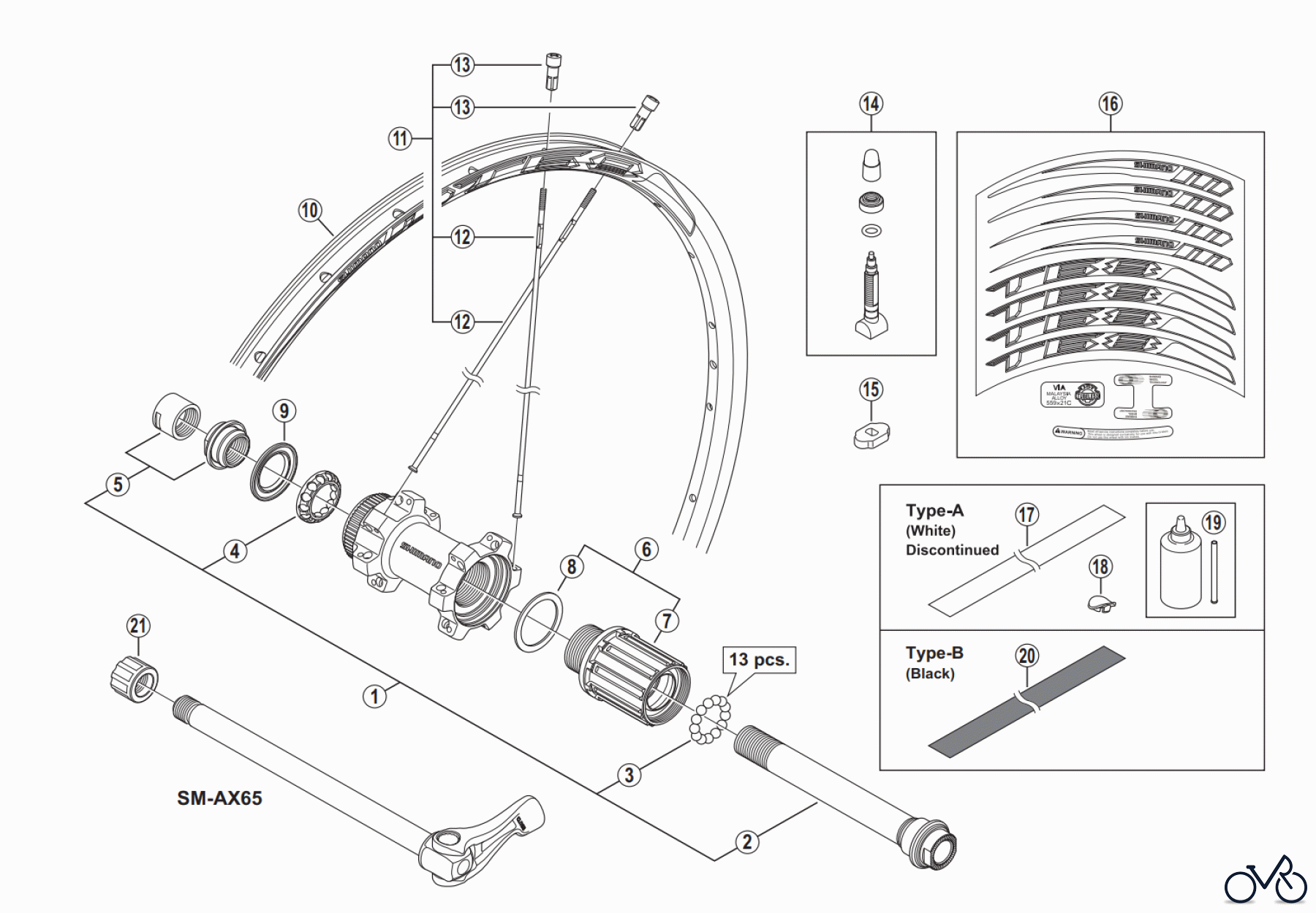 Shimano WH Wheels - Laufräder WH-MT68-R12 Rear Wheel