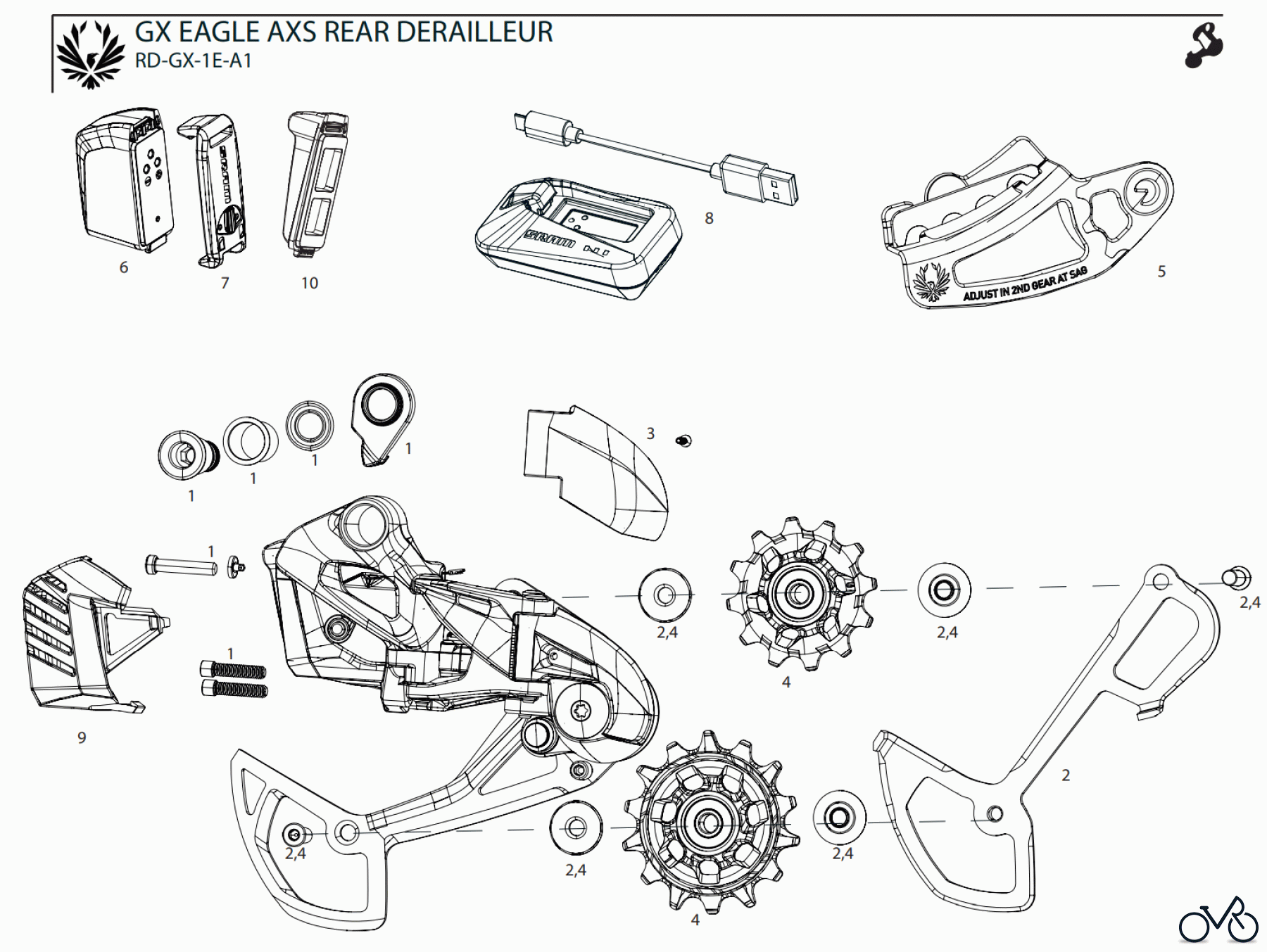  Sram Sram GX EAGLE AXS REAR DERAILLEUR