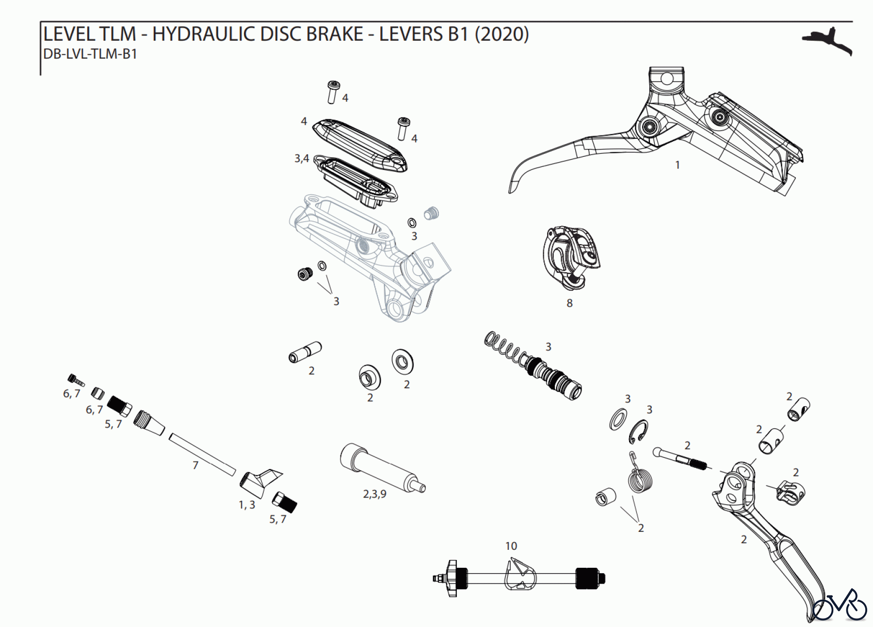  Sram Sram LEVEL TLM - HYDRAULIC DISC BRAKE - LEVERS B1 (2020)