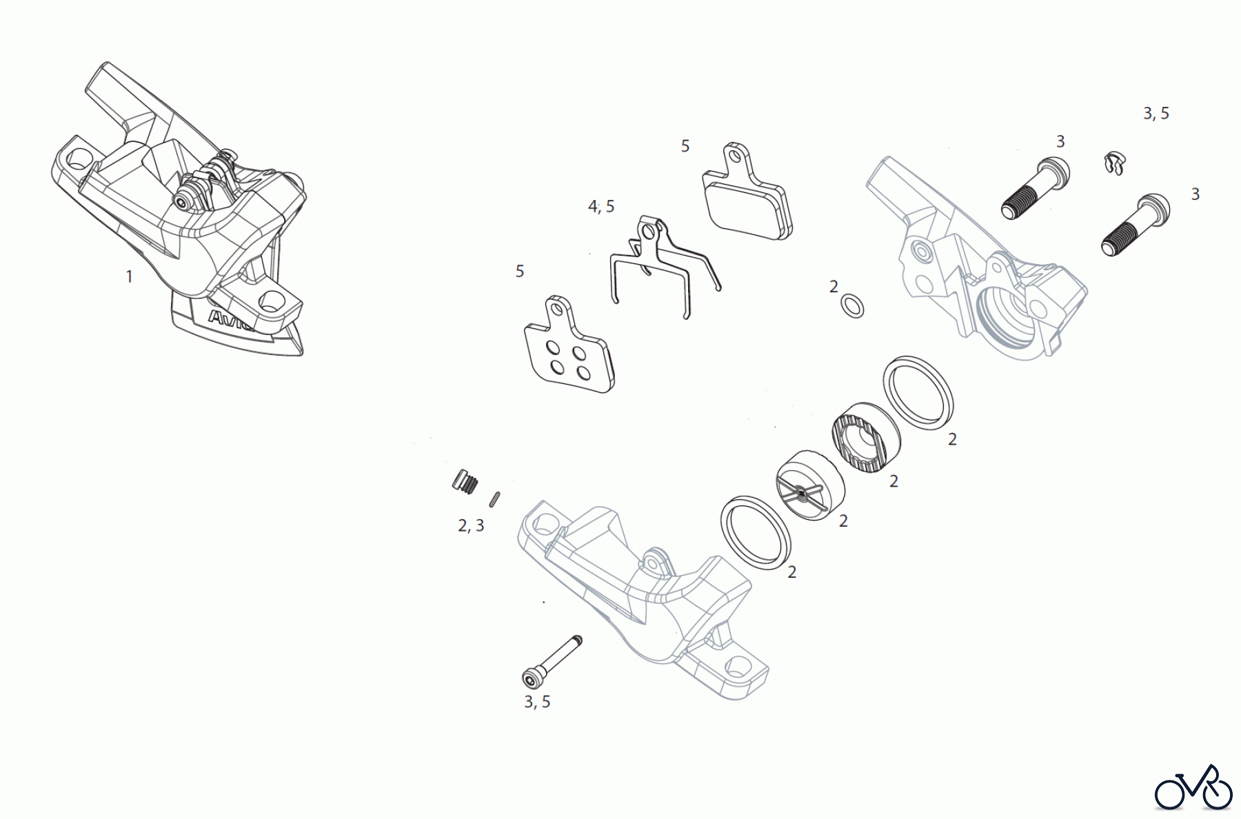  Sram Sram LEVEL T - HYDRAULIC DISC BRAKE - CALIPERS A1 (2017-2020)