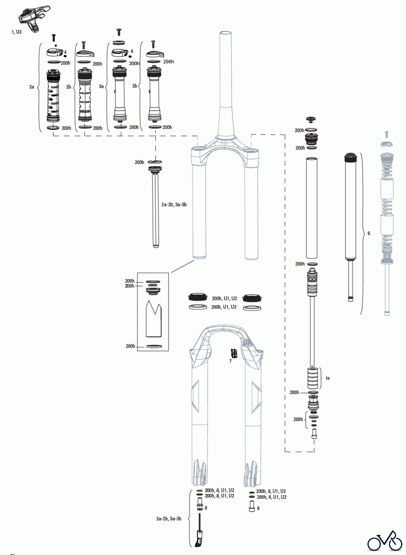  Sram RockShox RECON SILVER TK D1/ RL D1 (2021+)