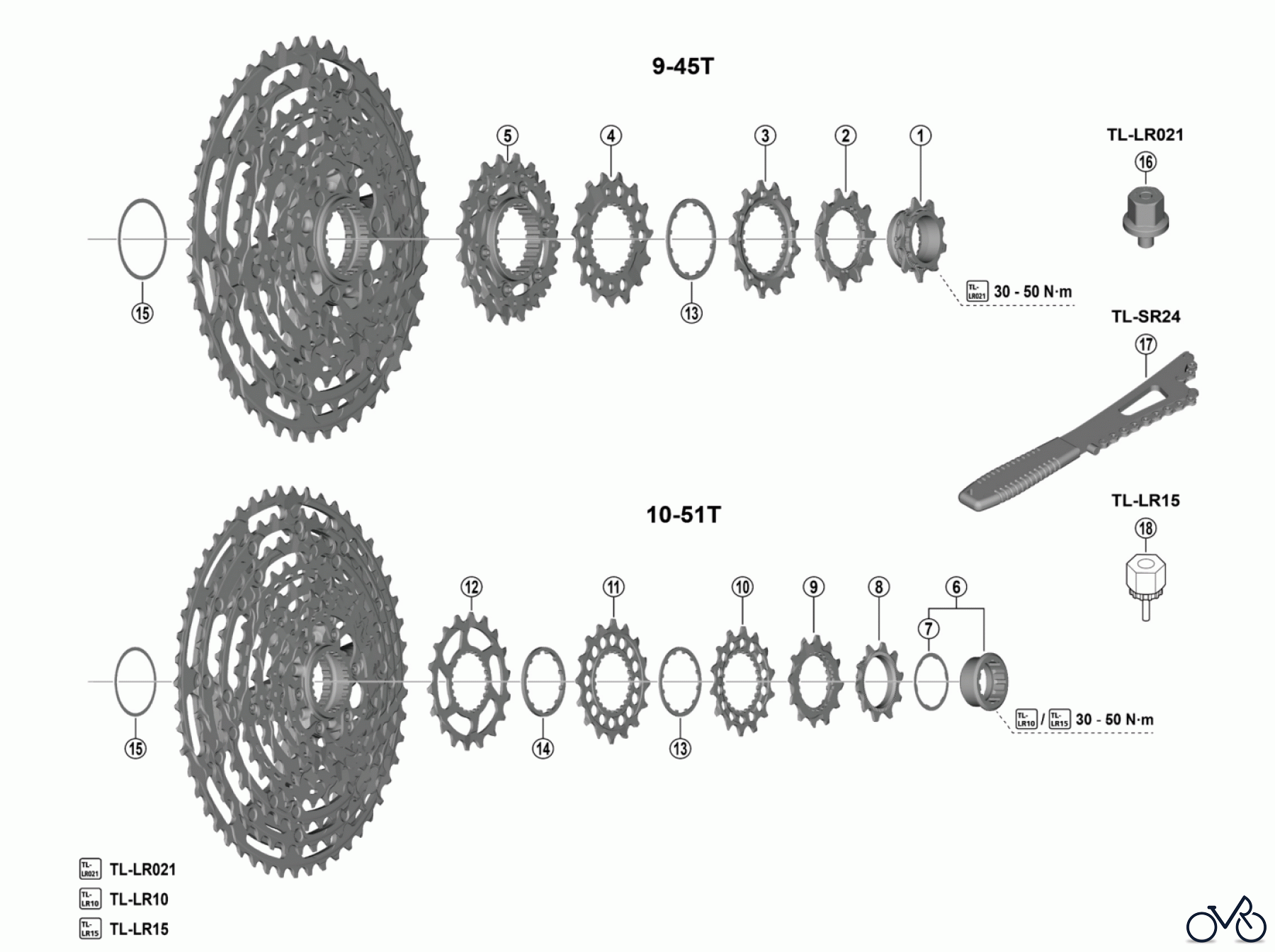  Shimano CS Cassette / Zahnkranz CS-M9200-12 12-speed  XTR Cassette