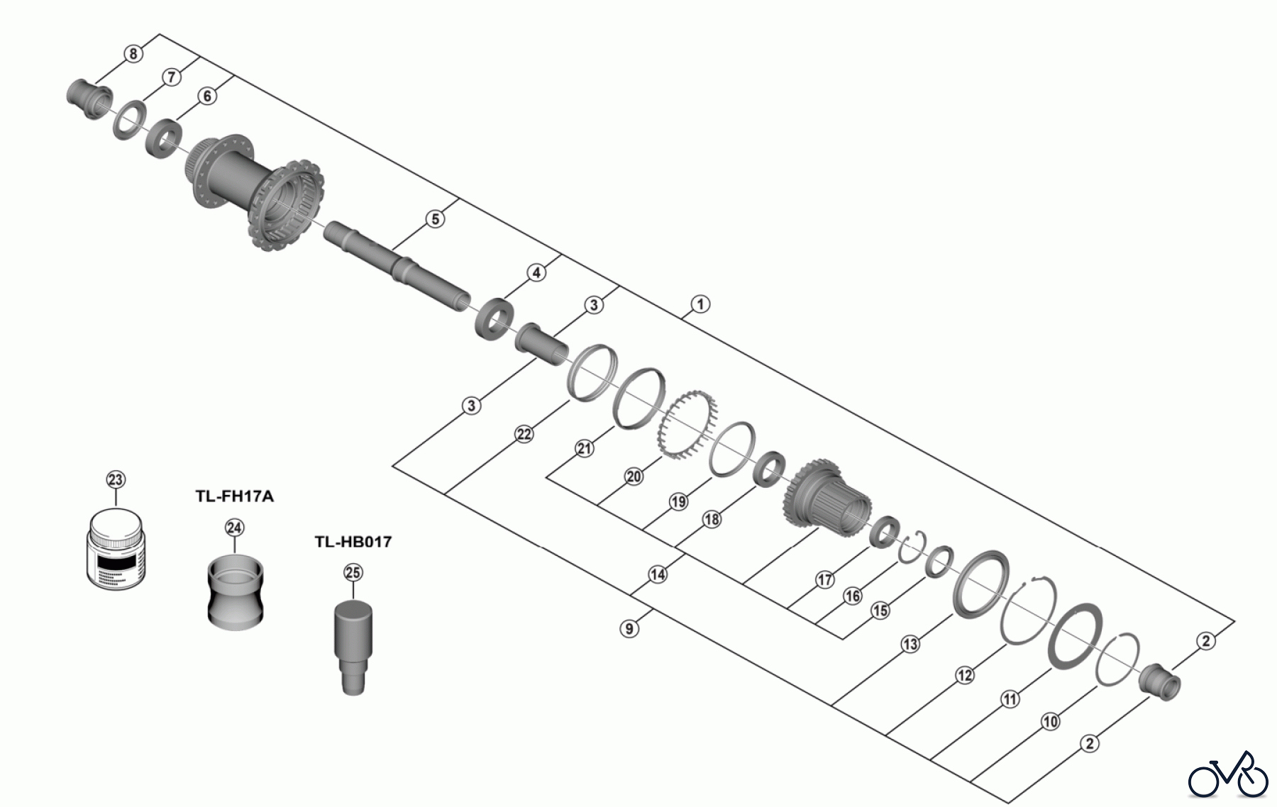  Shimano FH Free Hub - Freilaufnabe FH-M9210-B 12-speed XTR FREEHUB (For Disc Brake)