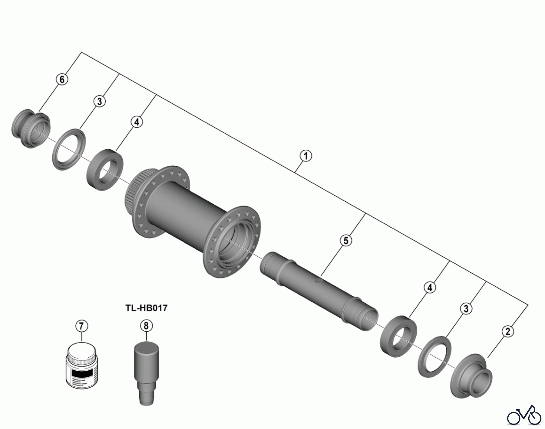  Shimano HB Hub - Vordere Nabe HB-M9210  XTR Front Hub