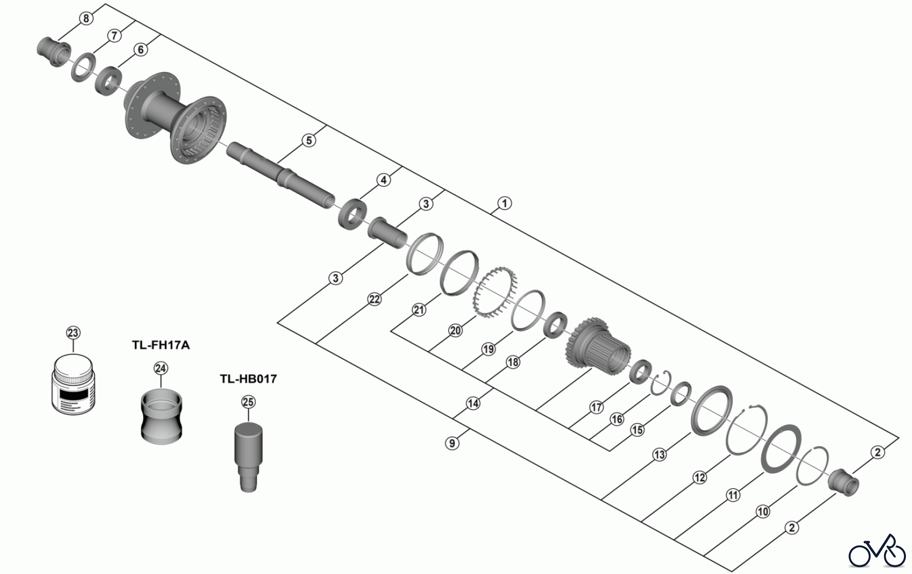 Shimano FH Free Hub - Freilaufnabe FH-M8210-B -5131